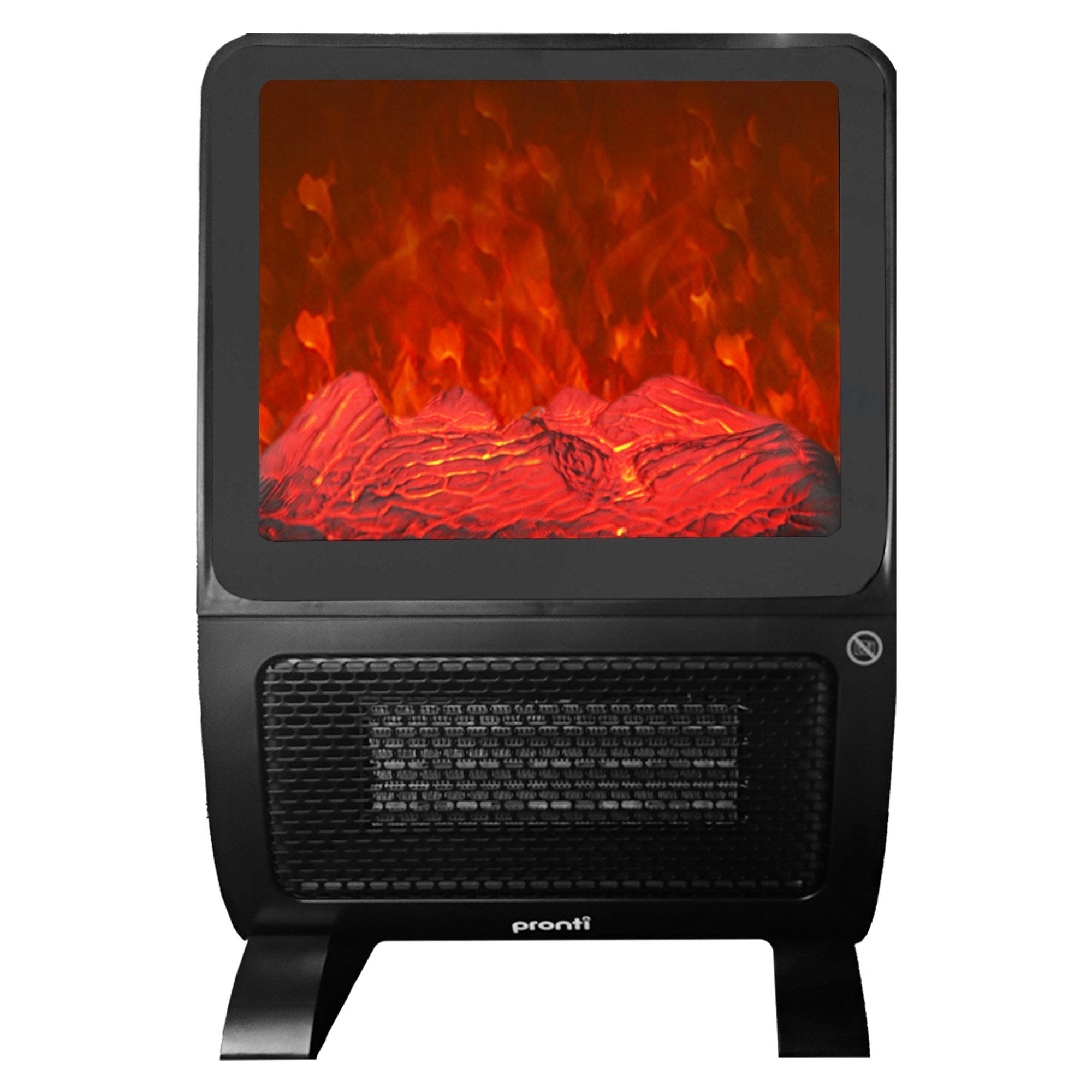 Pronti 2000W Portable 3D Fire Electric Heater UV Sterilisation
