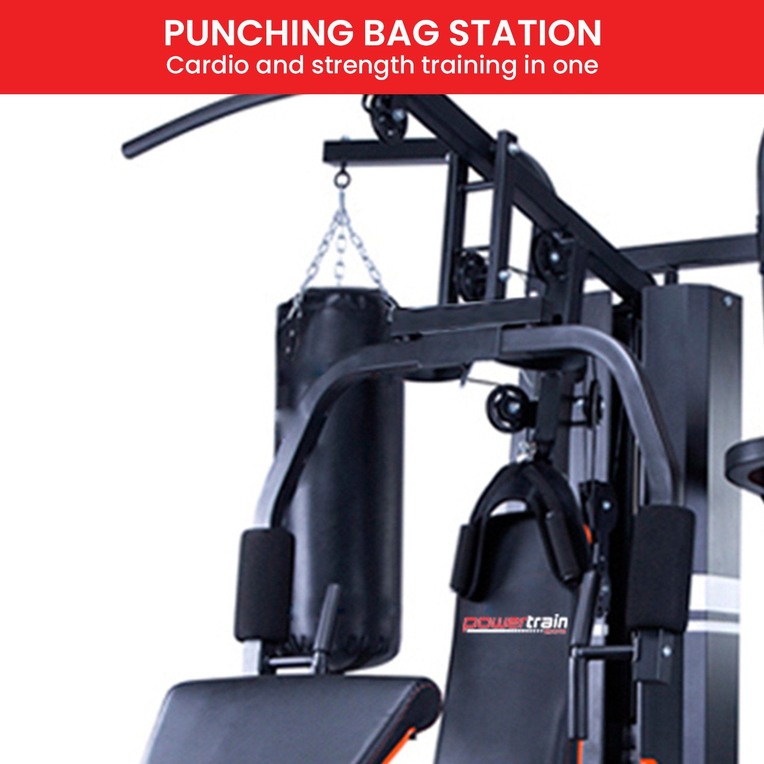 Multi Station Home Gym, 150lbs Stack, Punching Bag