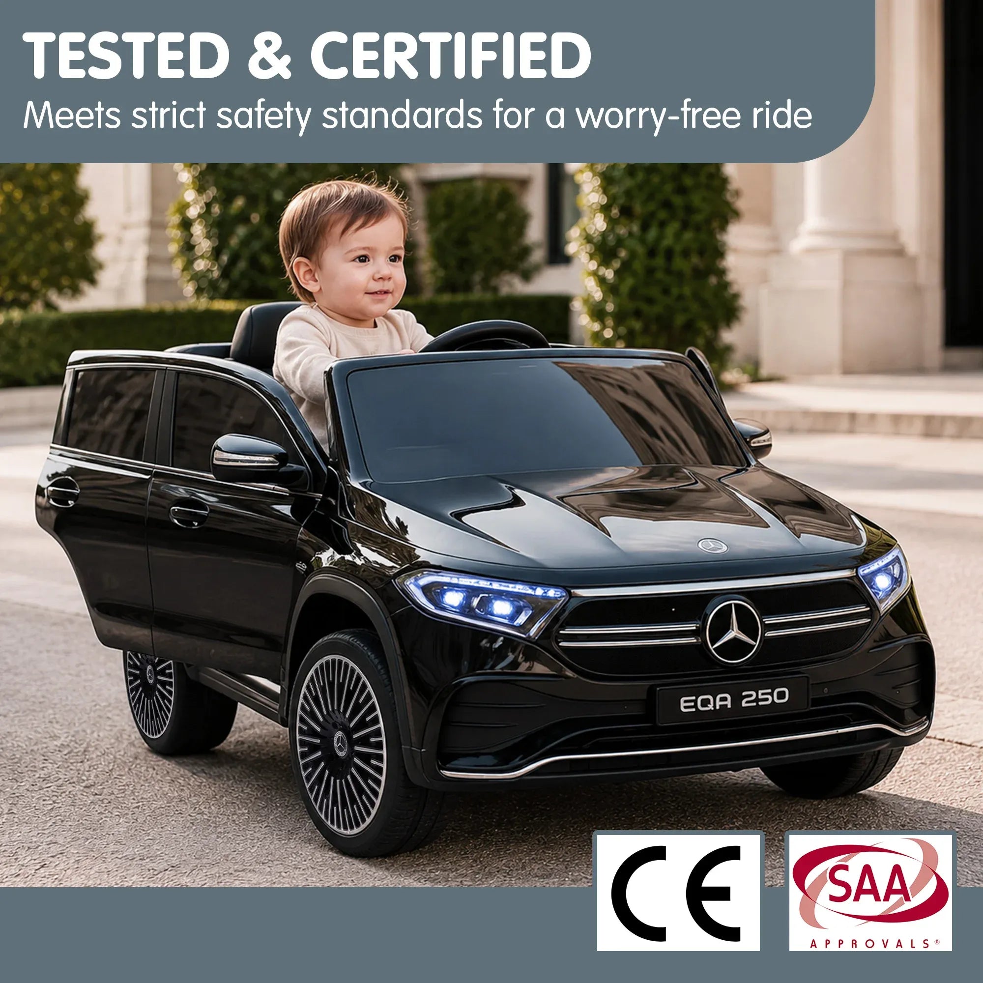 Kahuna Mercedes-Benz EQA 250 Kids 12V Electric Ride-On Car with Parental Remote Control