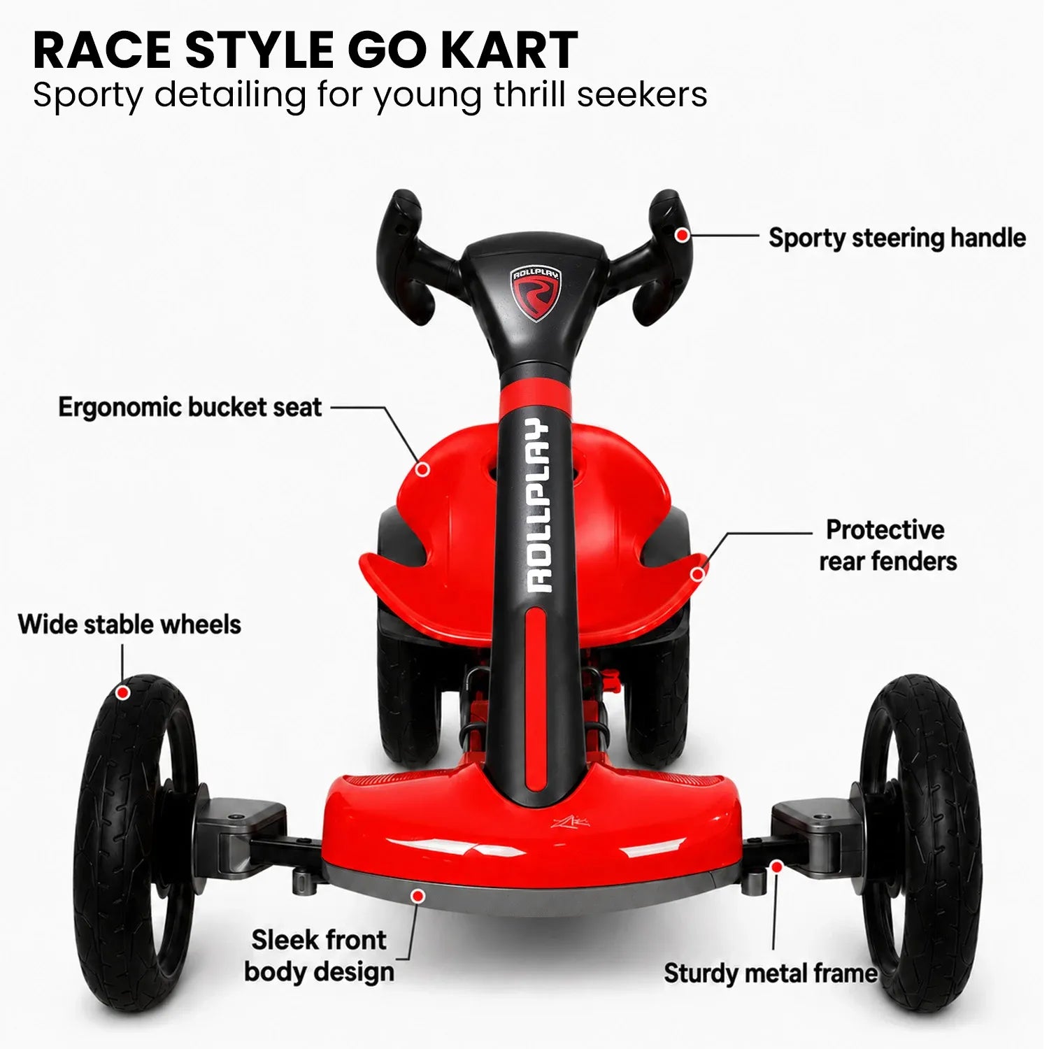 Kahuna Rollplay Flex Kart 6V Electric Ride-On Foldable Kids Racing Go Kart