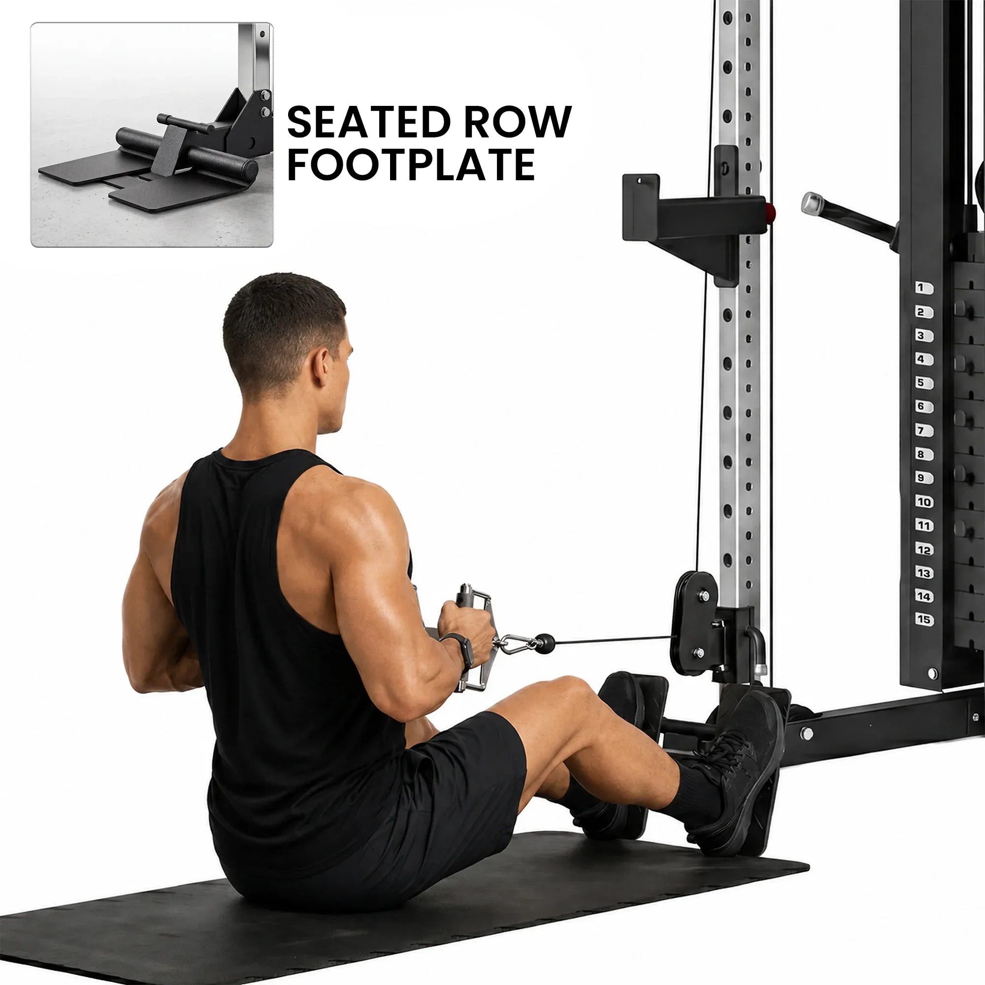 Powertrain Home Gym Station Functional Trainer Power Rack 136kg Weight Stack