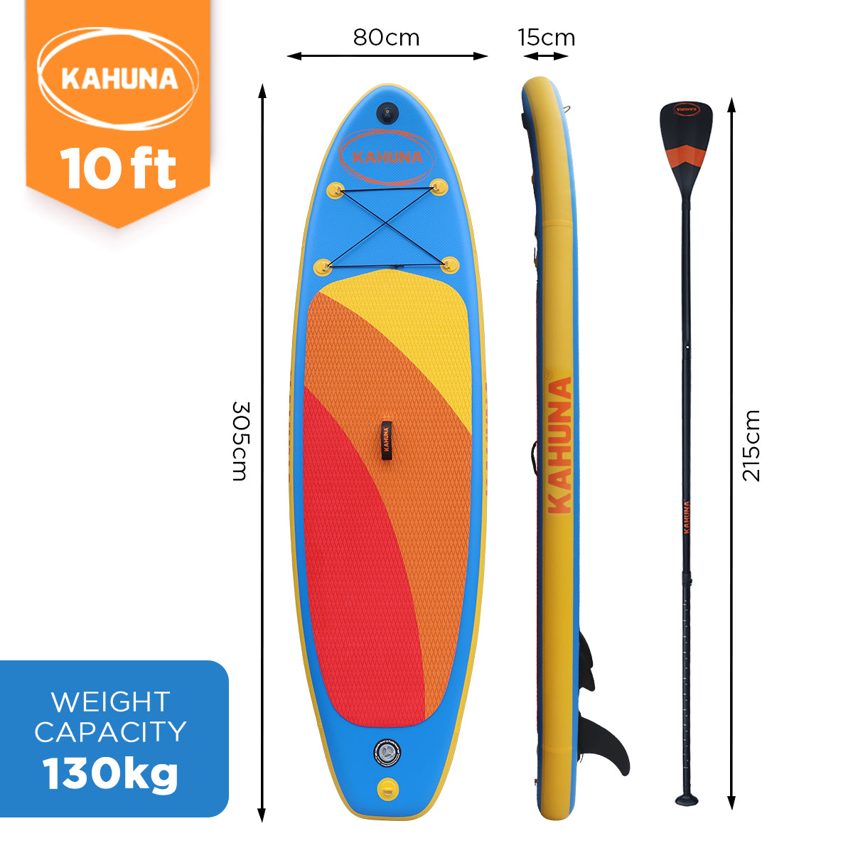 Extra-Wide 10ft Inflatable Paddle Board Set w/ Accessories