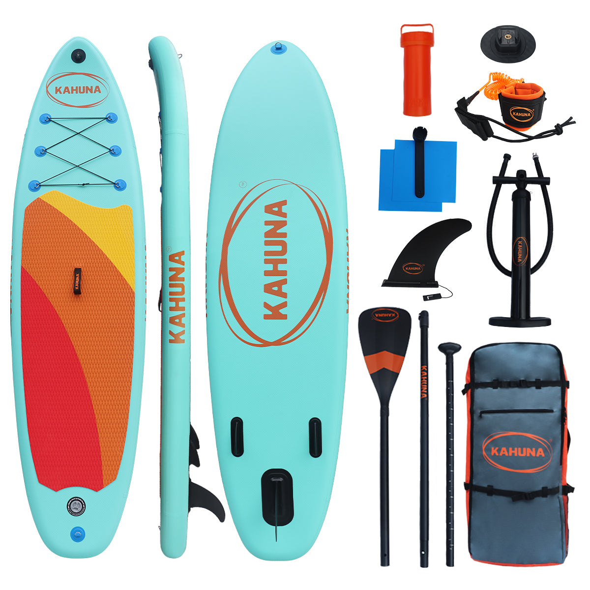 Lightweight 10ft6in Inflatable Paddle Board, Premium iSUP Set - Kahuna Hana