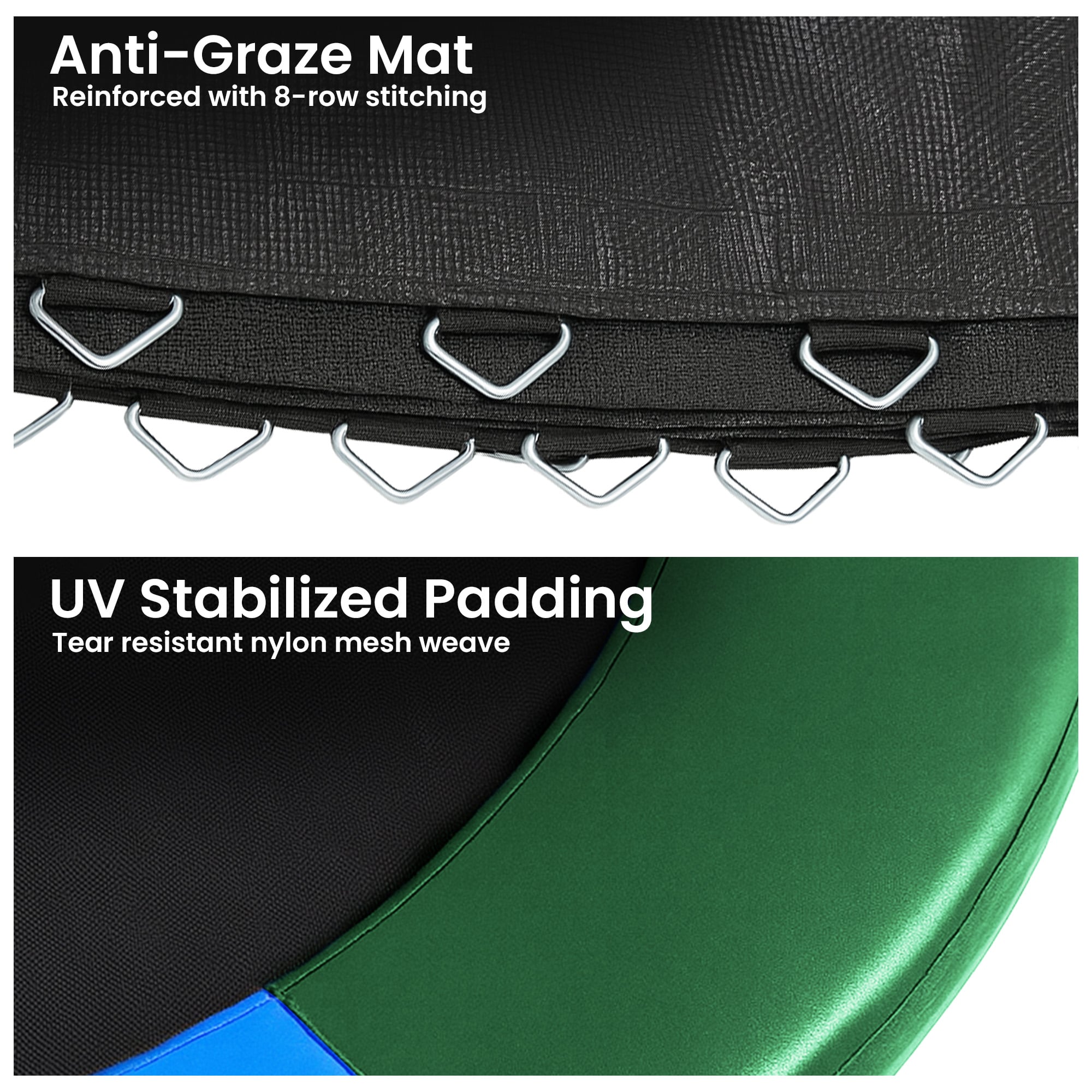 Kahuna 16ft Replacement Trampoline Safety Pad Cover and Jumping Spring Mat - Rainbow