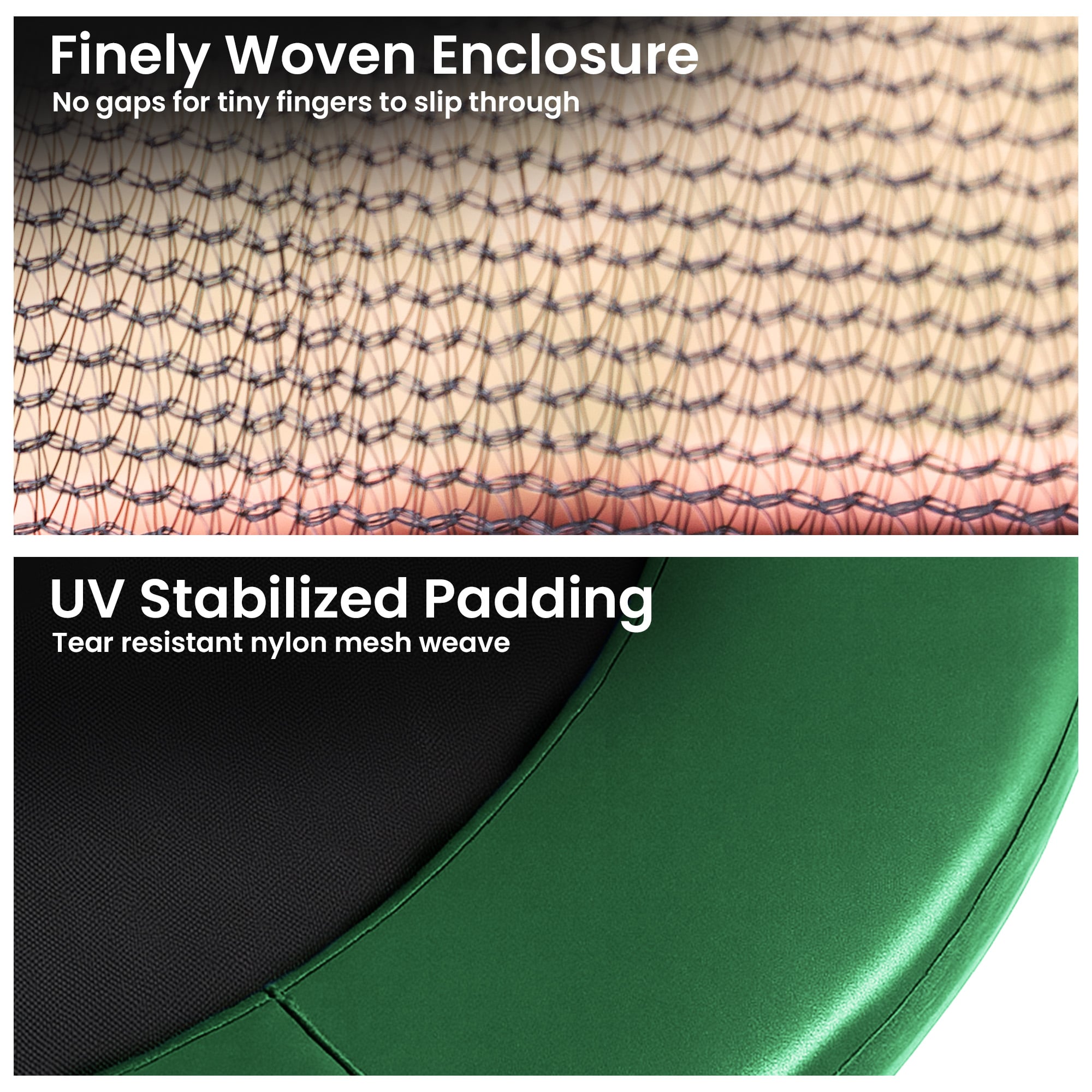 Kahuna 8ft Trampoline Pad and Net - Green