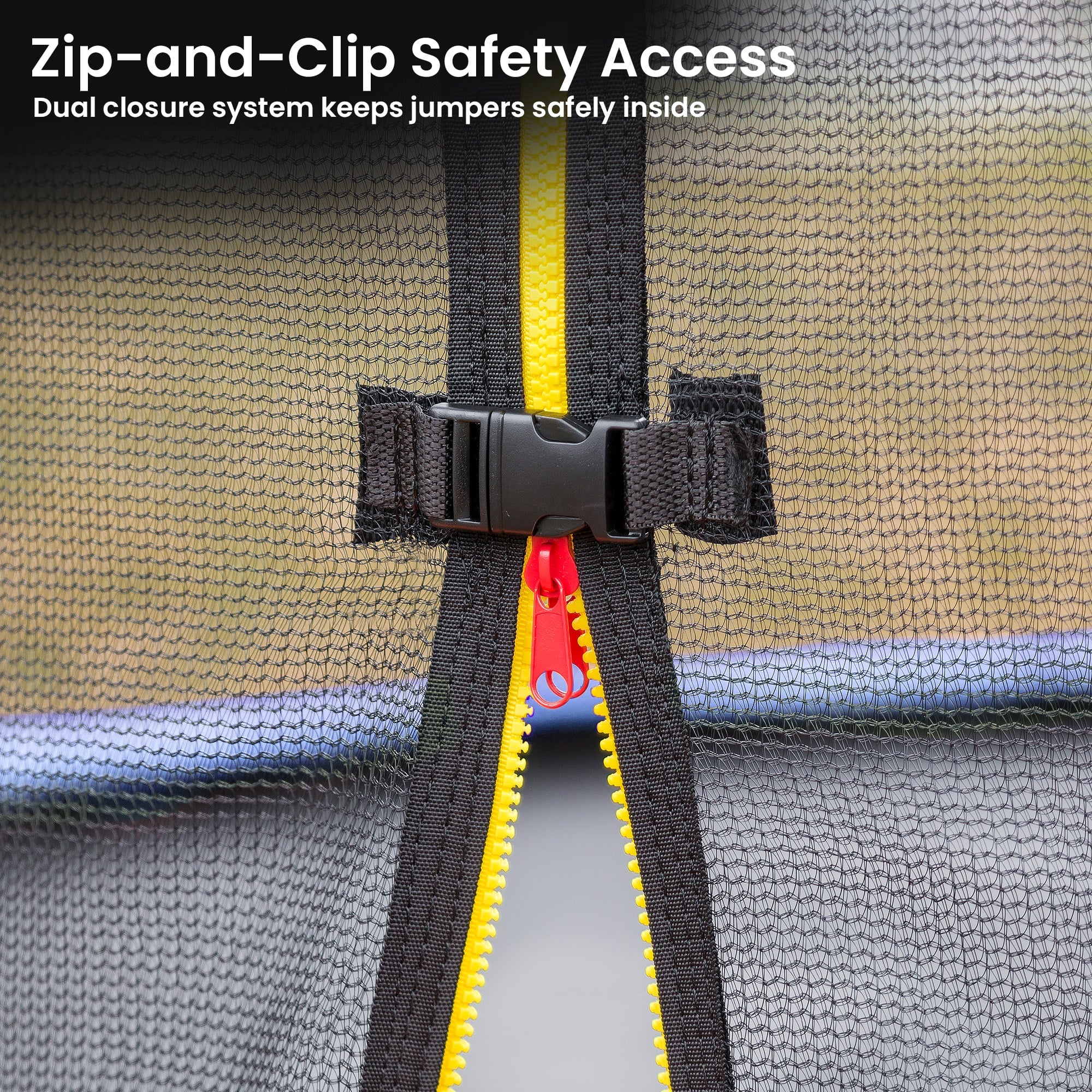 Kahuna 8ft Trampoline Pad and Net - Rainbow