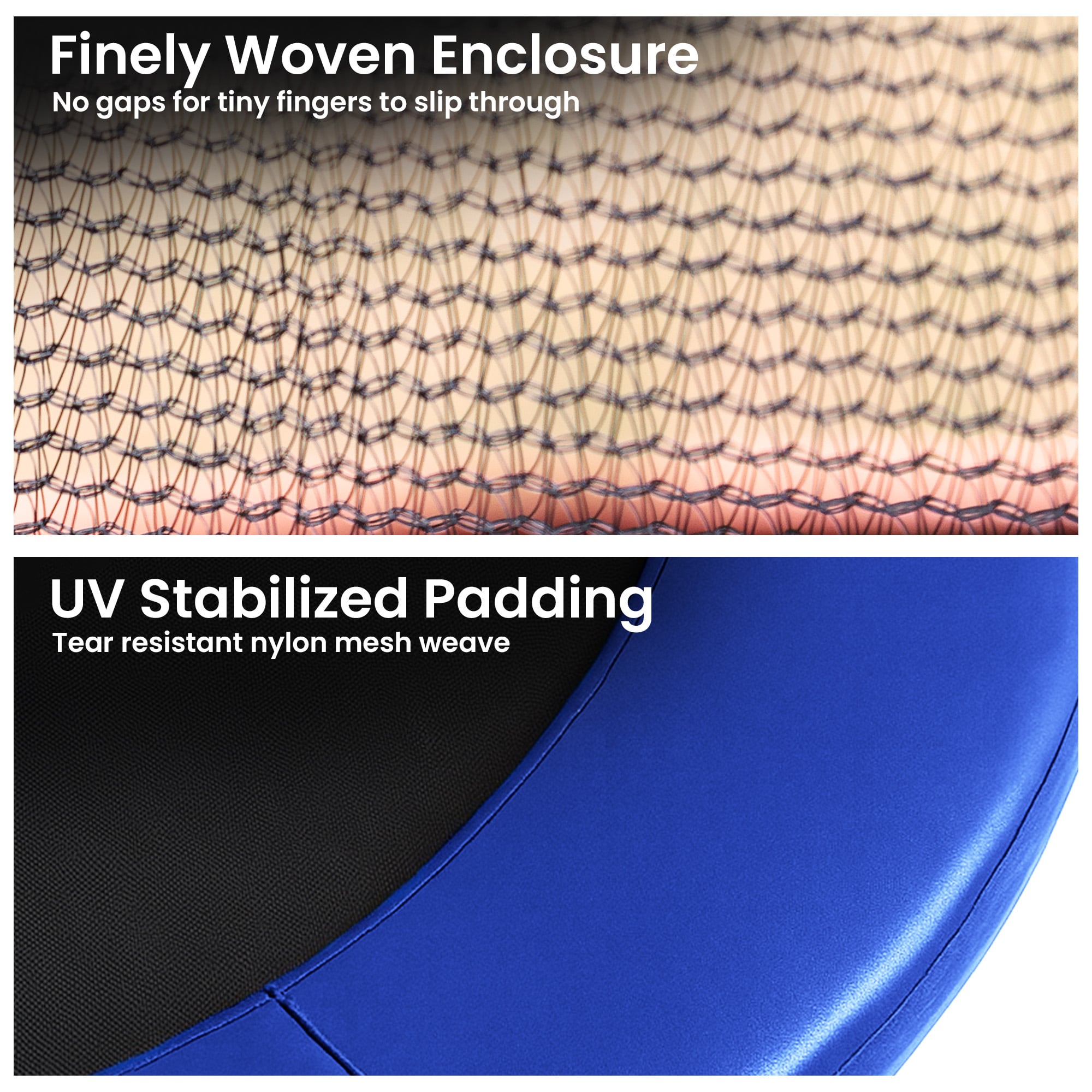 Kahuna 10ft Trampoline Pad and Net - Blue