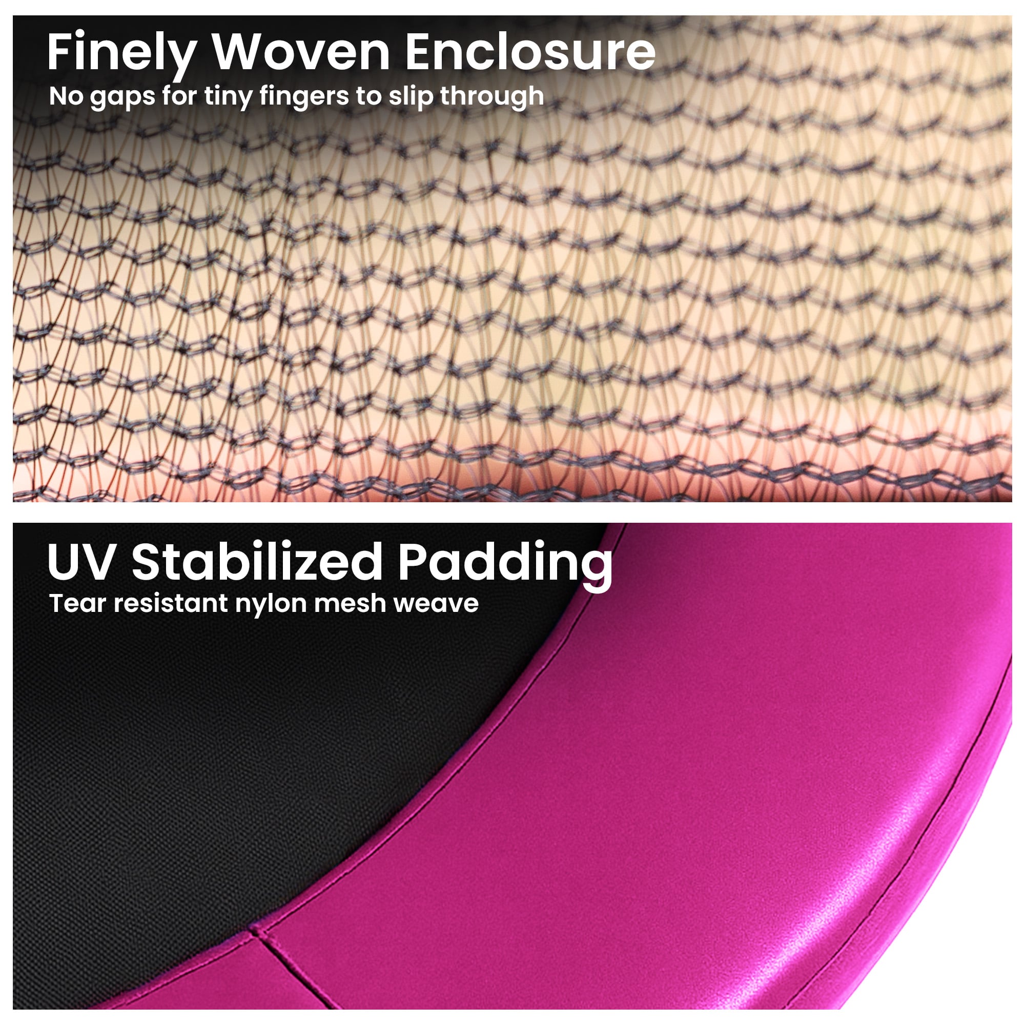 Kahuna 14ft Trampoline Pad and Net - Pink