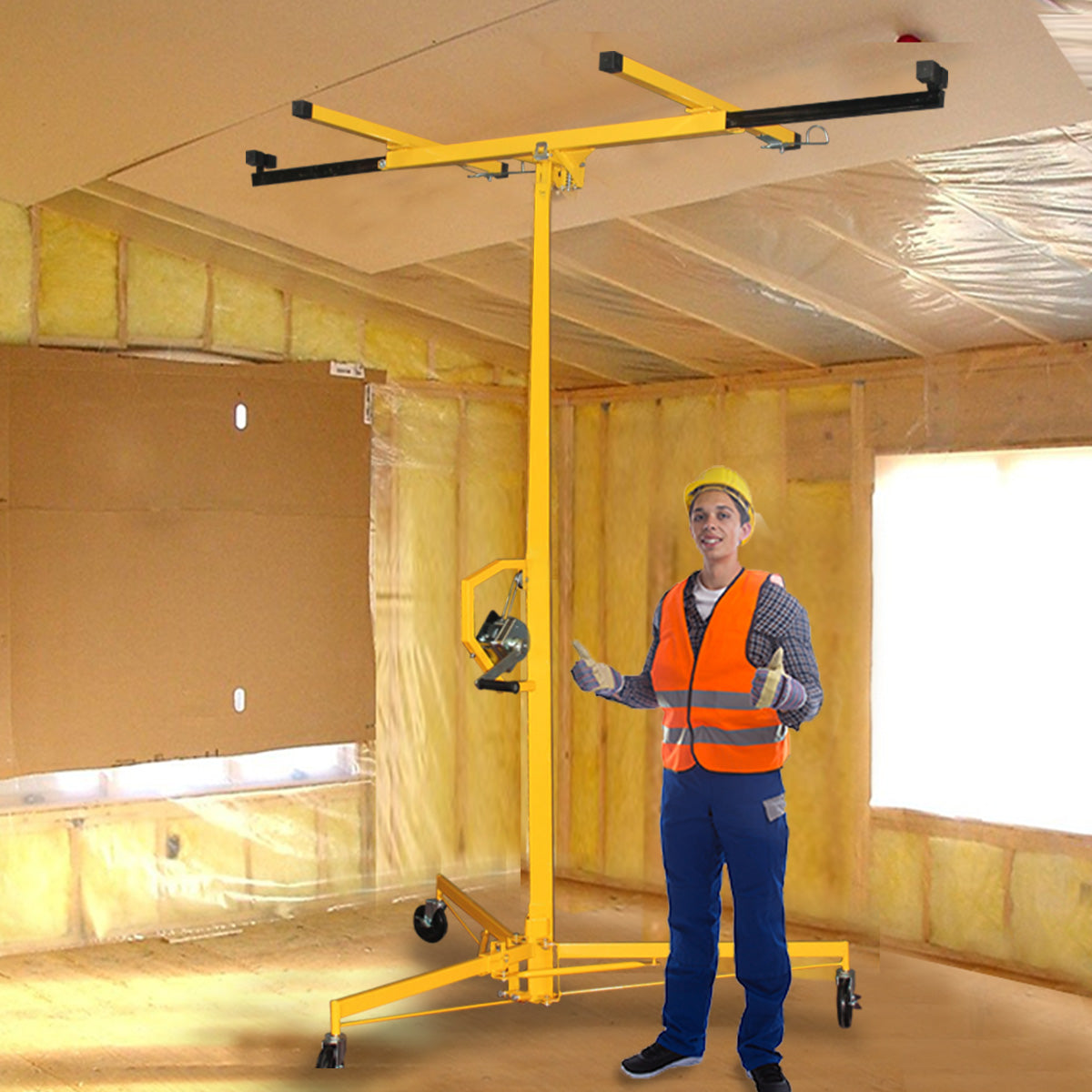 Heavy Duty Plasterboard Panel Hoist Lifter, 68kg, 11ft - Kartrite