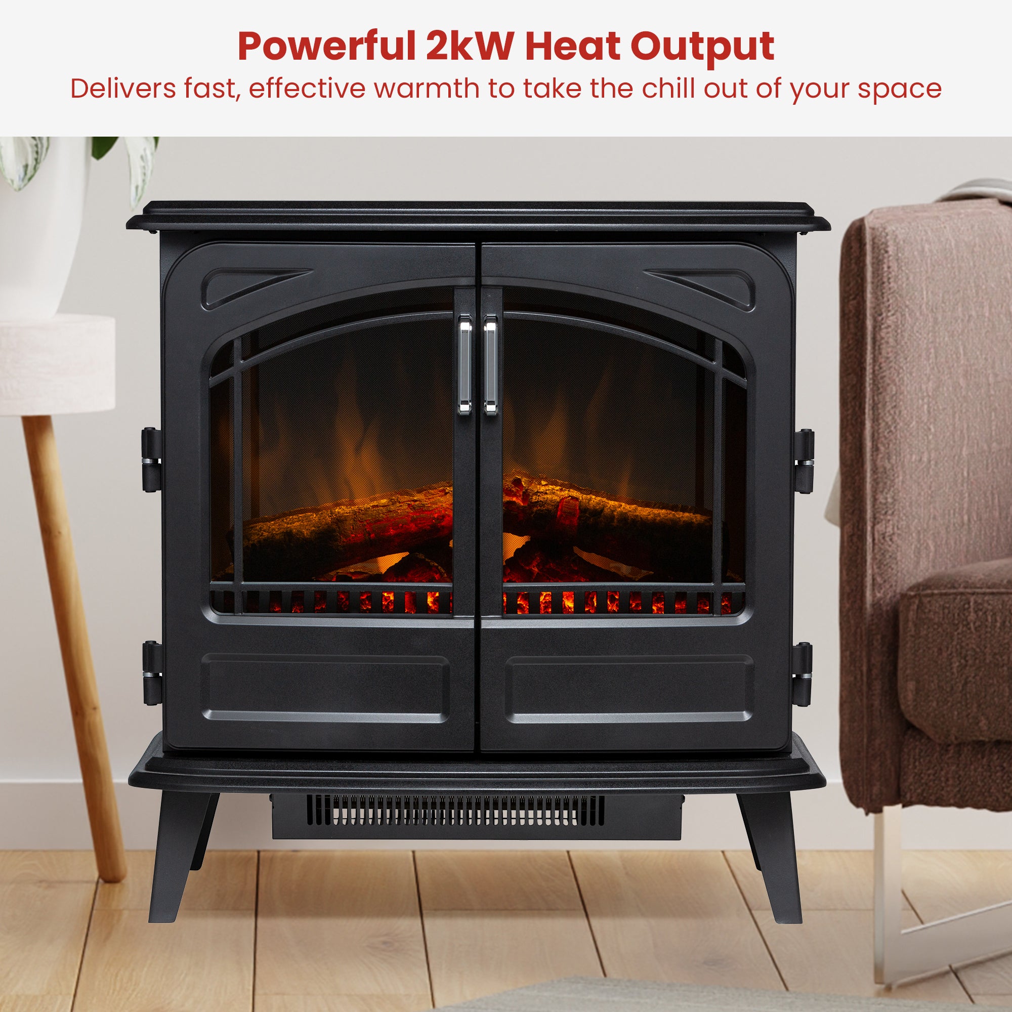 Dimplex Leckford Optiflame Electric Fire Stove - 2kW