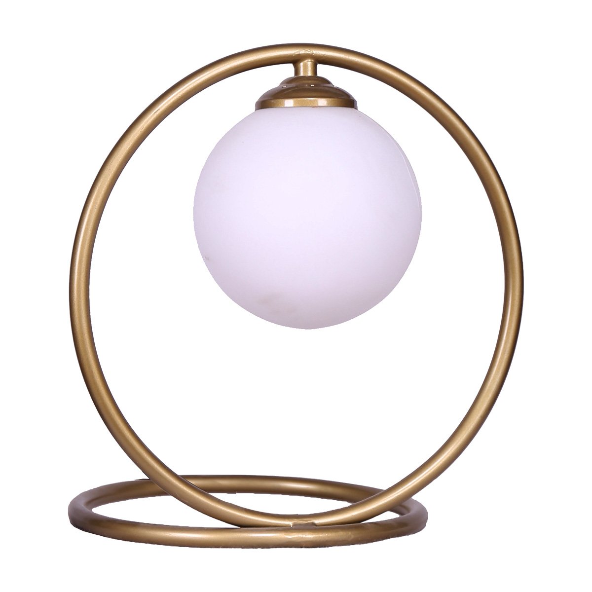 Frosted White Glass Gold Metal Table Lamp, 30x31cm Sarantino