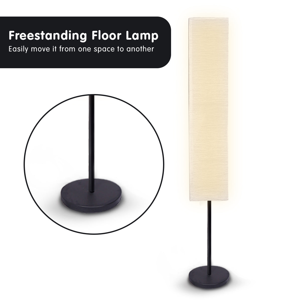 High-Quality Metal Frame Floor Lamp with Wrinkled Paper Shade