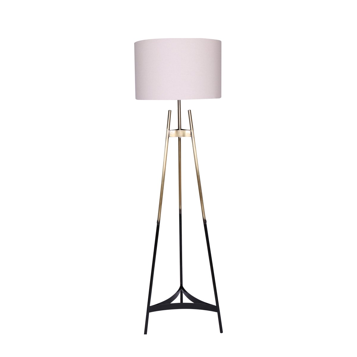 Gold Gradient Tripod Floor Lamp with Drum Shade Sarantino