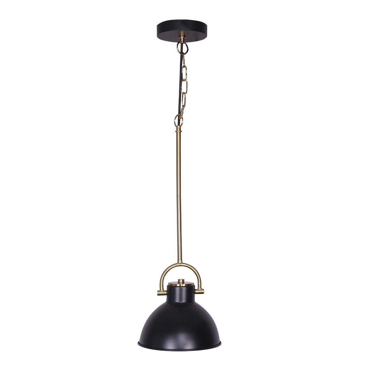 Matte Black & Gold Adjustable Pendant Light Fixture - Sarantino