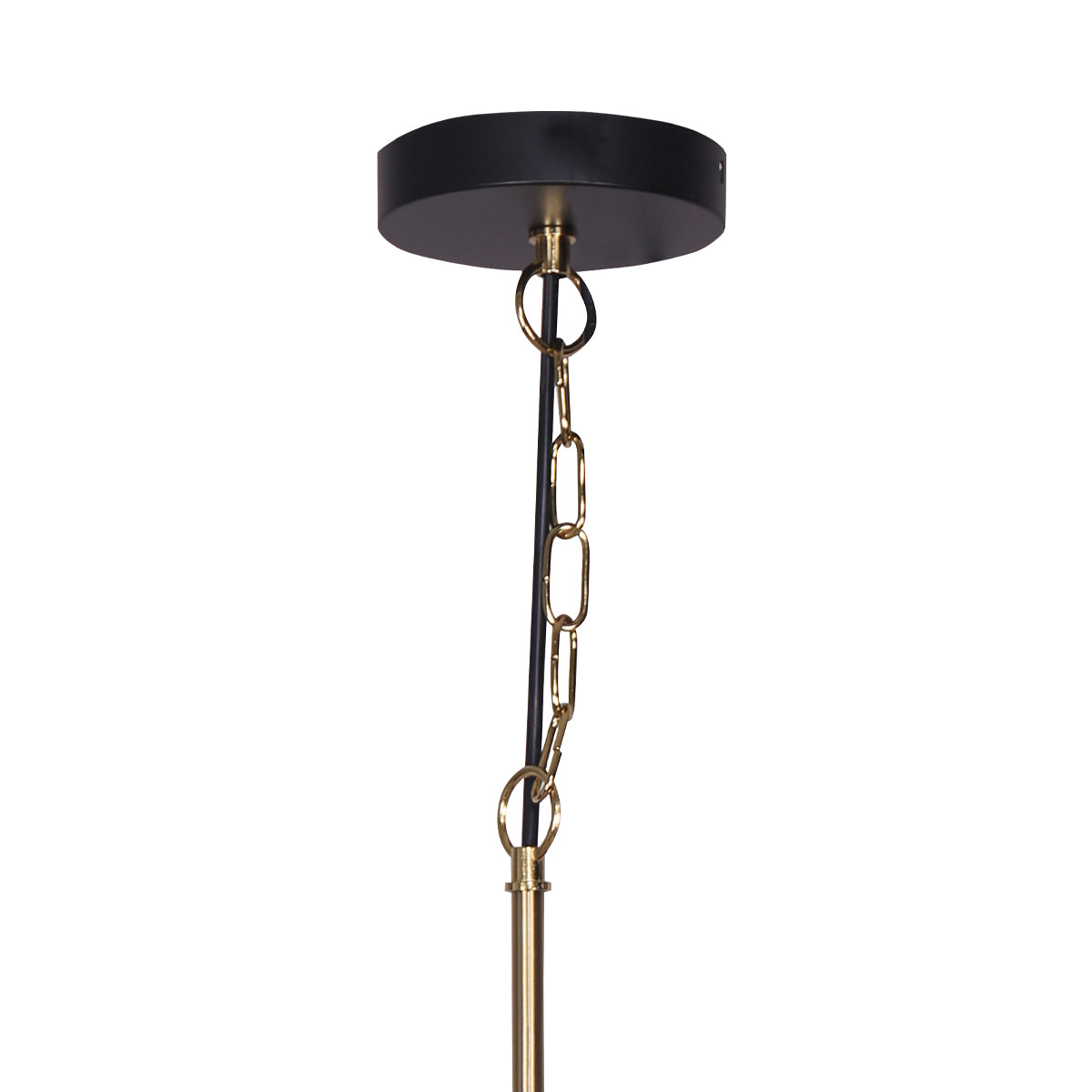 Matte Black & Gold Adjustable Pendant Light Fixture - Sarantino