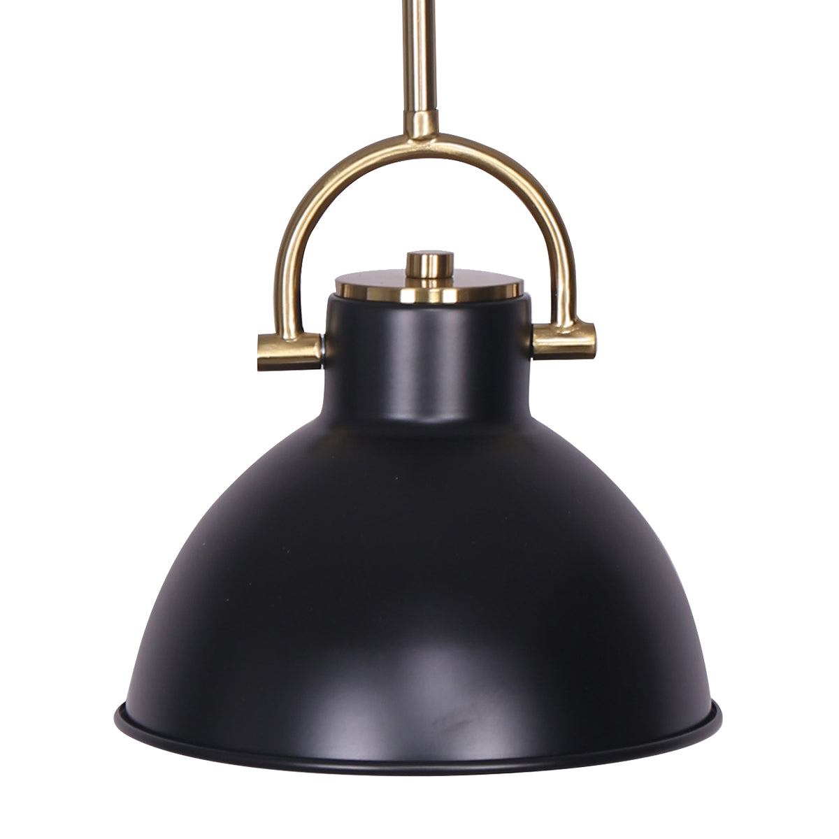 Matte Black & Gold Adjustable Pendant Light Fixture - Sarantino