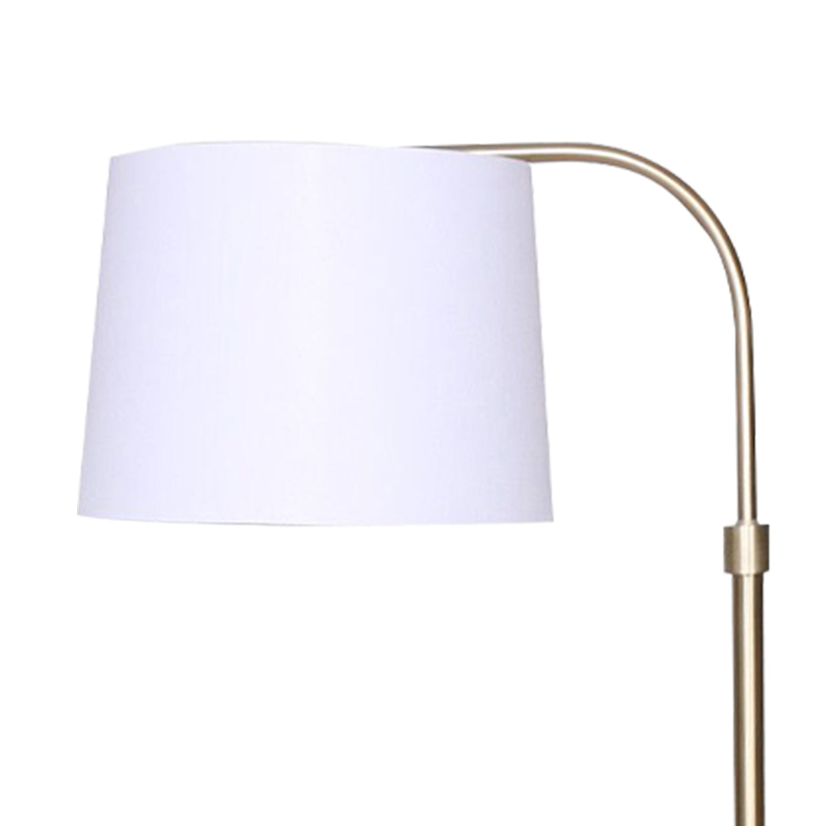 Adjustable Brass Floor Lamp, Weighted Base, Arched Pole - Sarantino