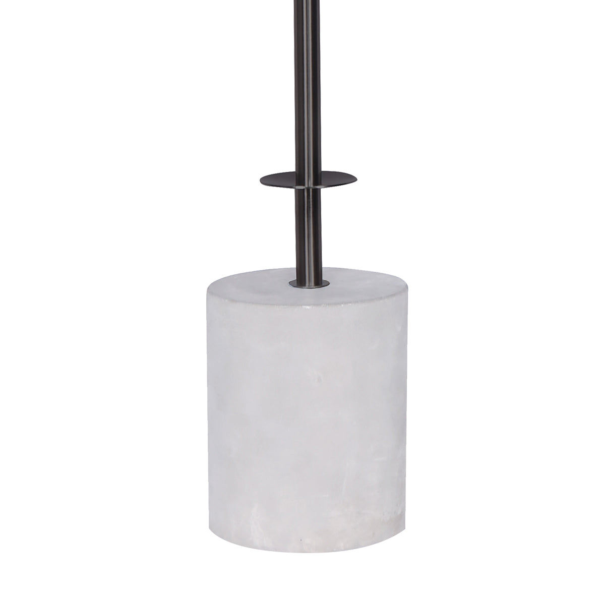 Concrete Base Metal Table Lamp, Off-White Linen Shade