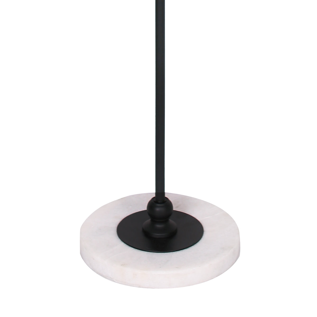 Marble Base Metal Floor Lamp w/ Cotton Shade, 160.5cm