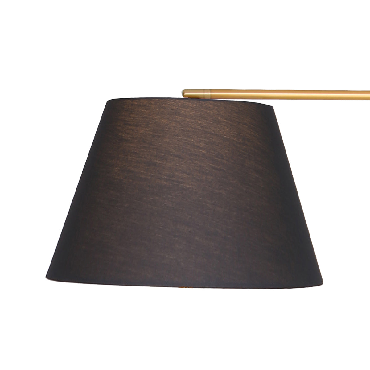 Black Tapered Shade Arc Floor Lamp with Metal Base