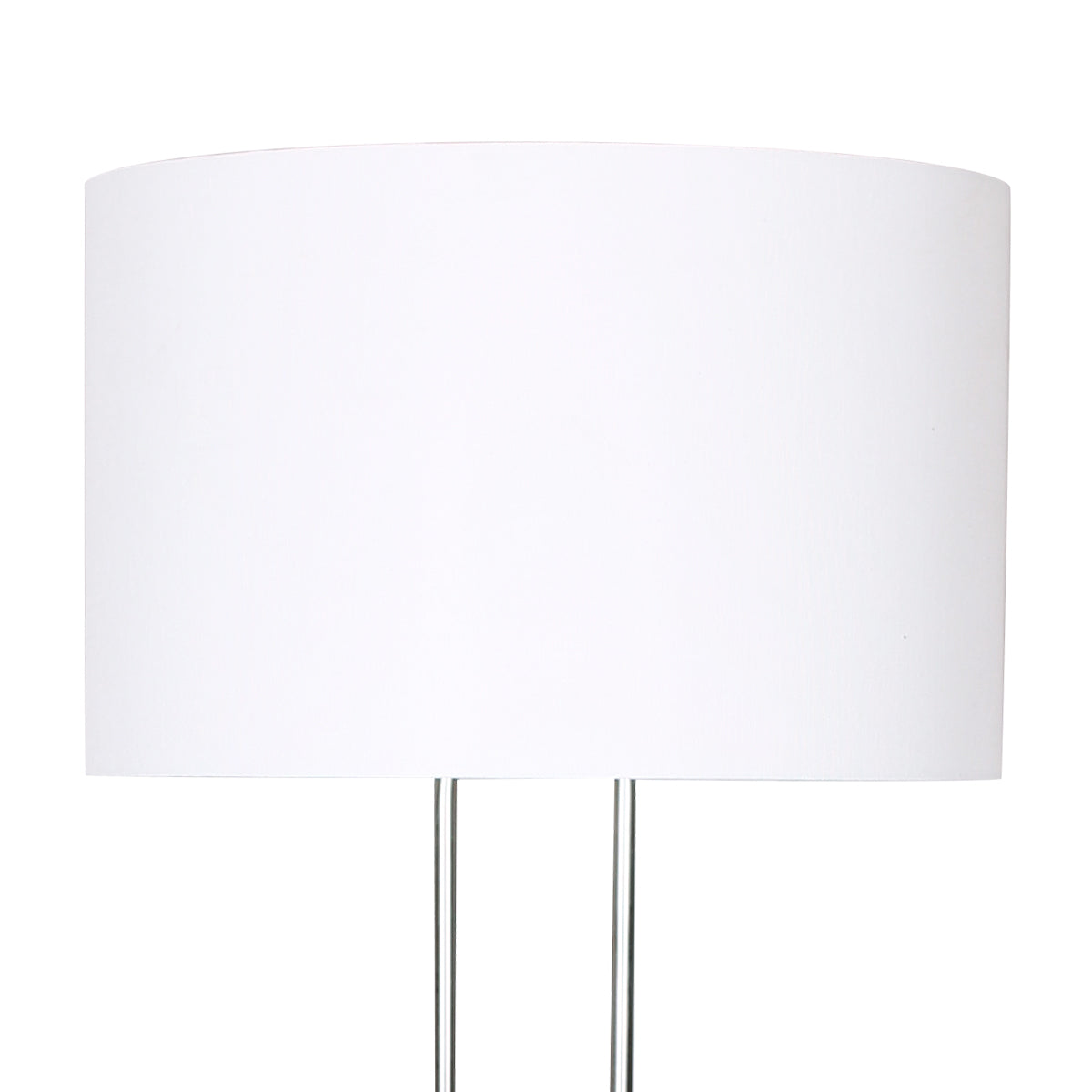 Height-Adjustable Brushed Nickel Floor Lamp with Linen Shade