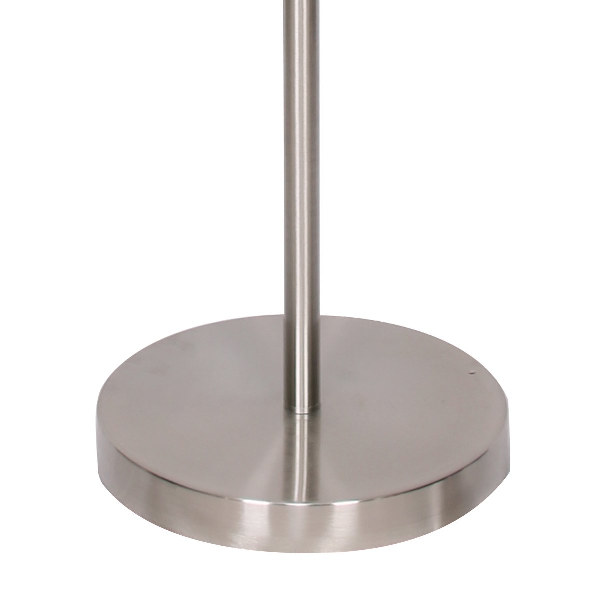 Height-Adjustable Brushed Nickel Floor Lamp with Linen Shade