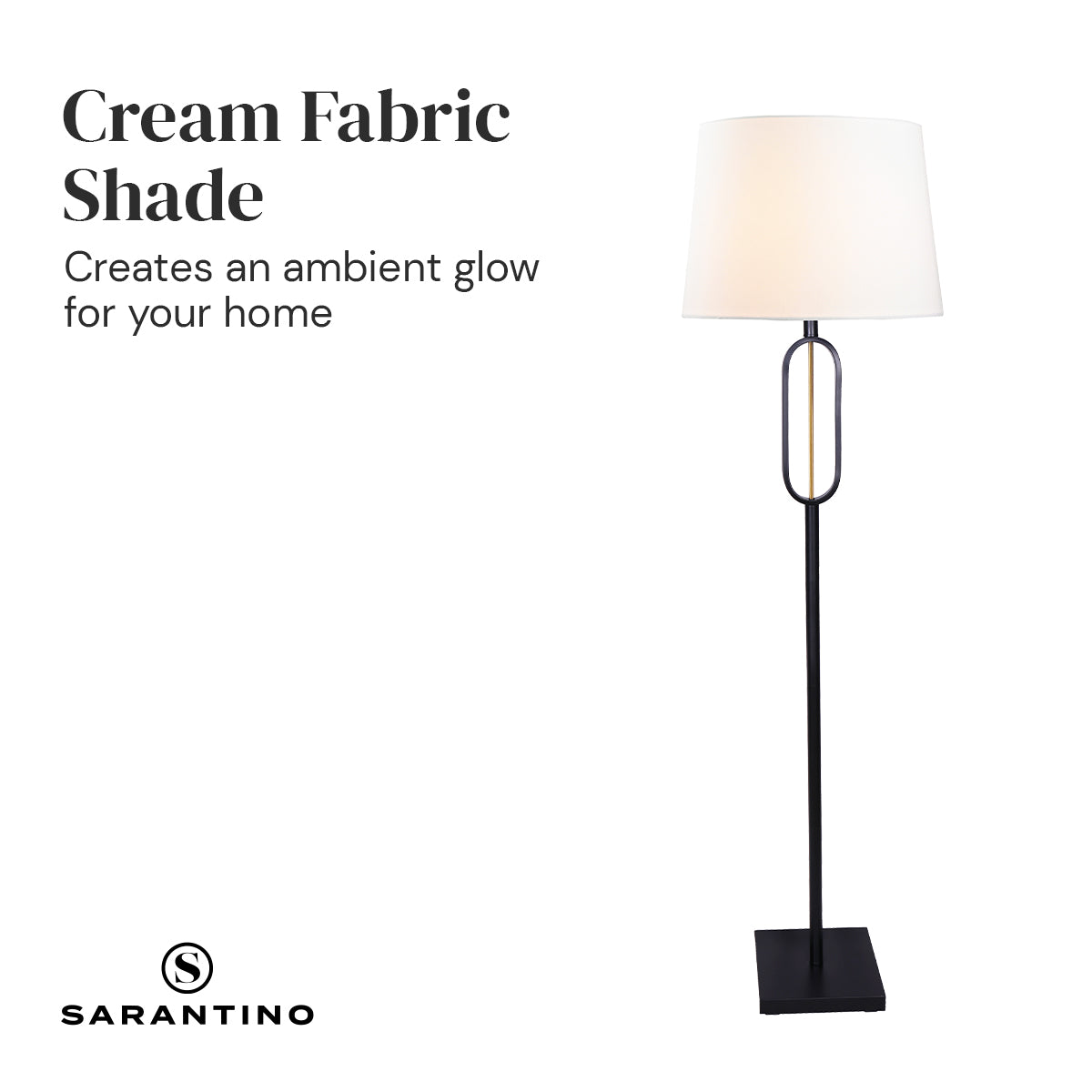 Elegant Tapered Shade Floor Lamp, Sturdy Design – Sarantino