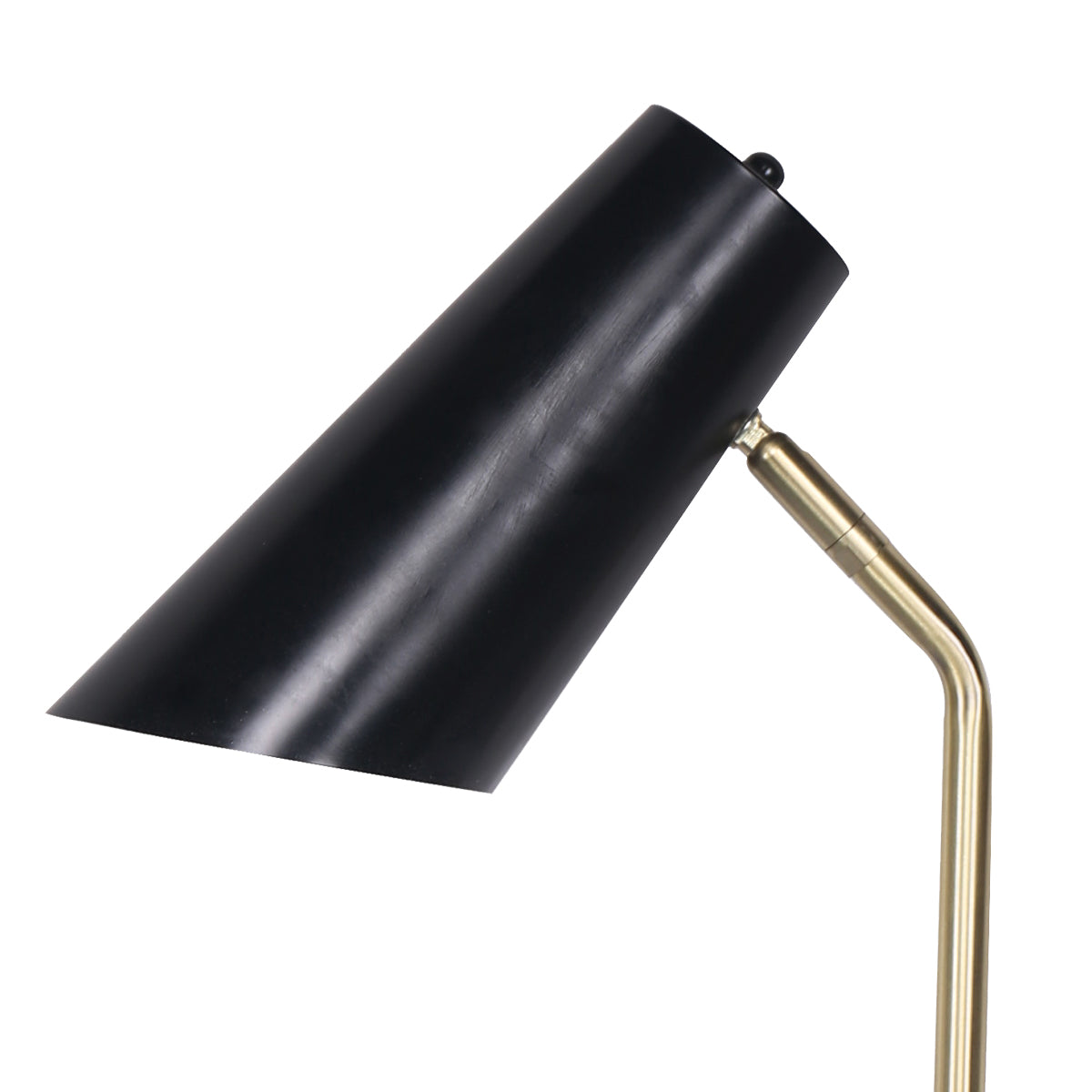 Brass Finish Table Lamp with Unique Shade and Dual-Base