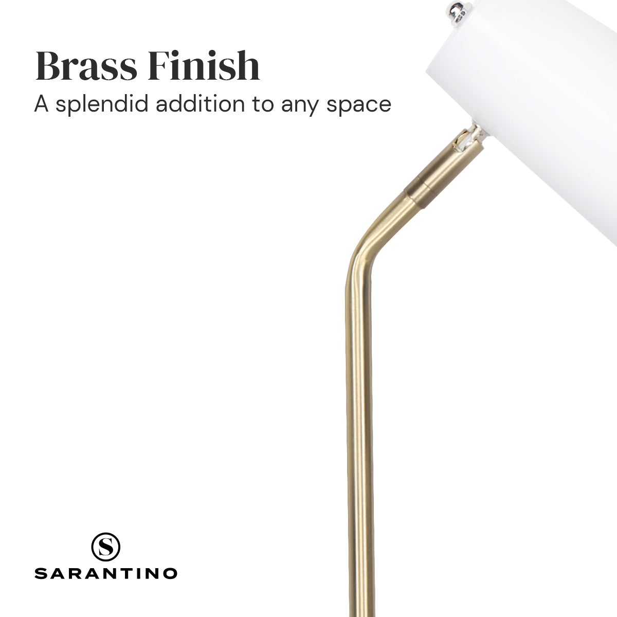 Brass Finish Table Lamp with Double-Layer Base, Sarantino