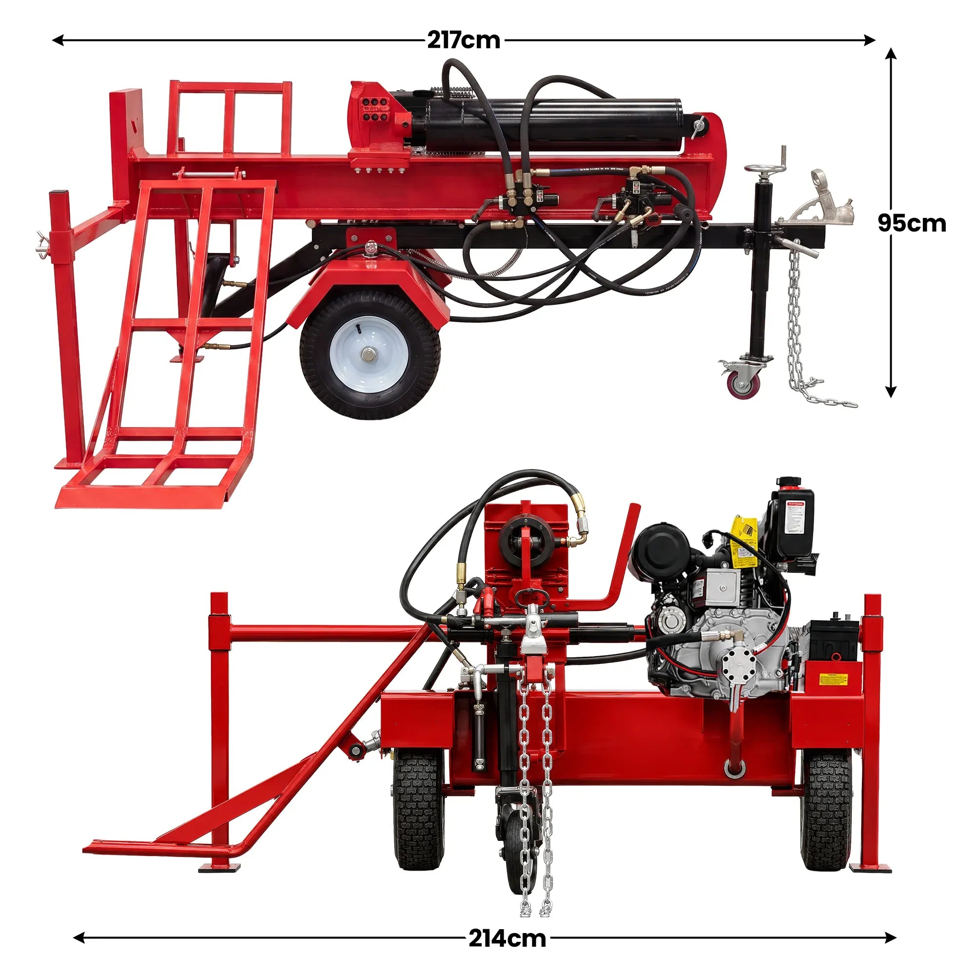 Yukon 60 Tonne Diesel Log Splitter with Hydraulic Lift 498cc Electric Key Start