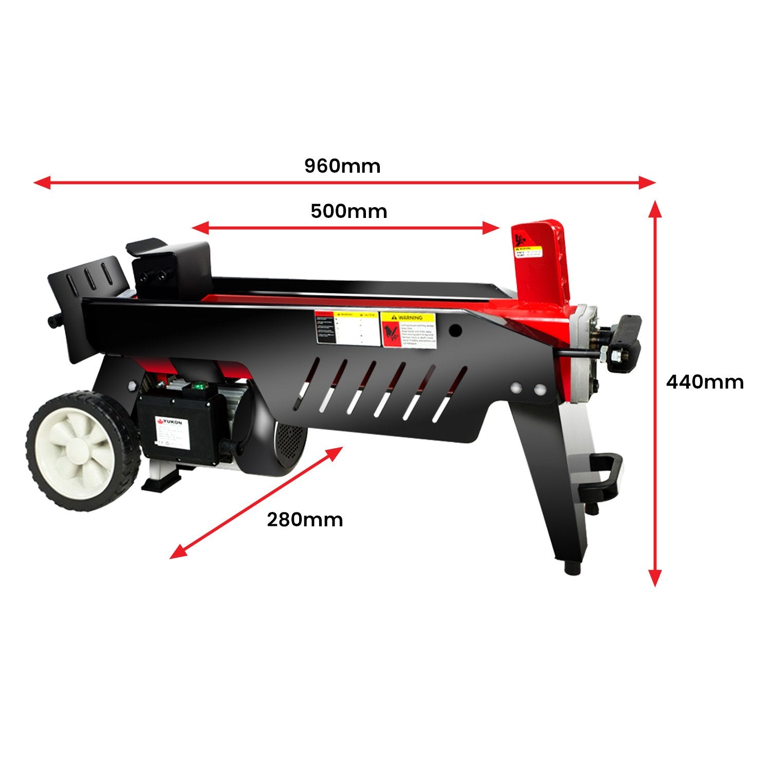 7-Ton Electric Log Splitter, 2000W, Auto-Return Ram - Yukon