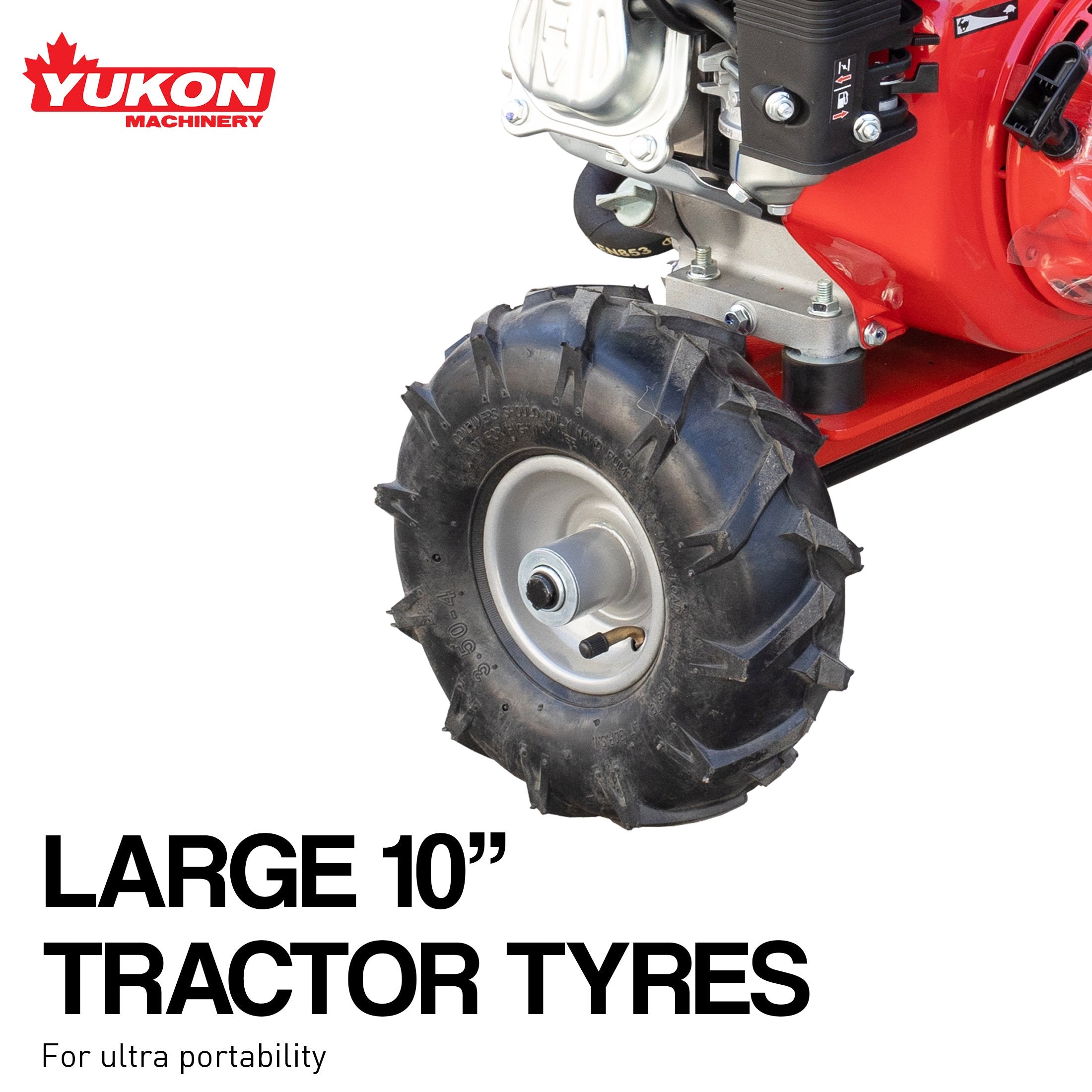 15T Petrol 196cc Hydraulic Log Splitter, Steel Frame - Yukon