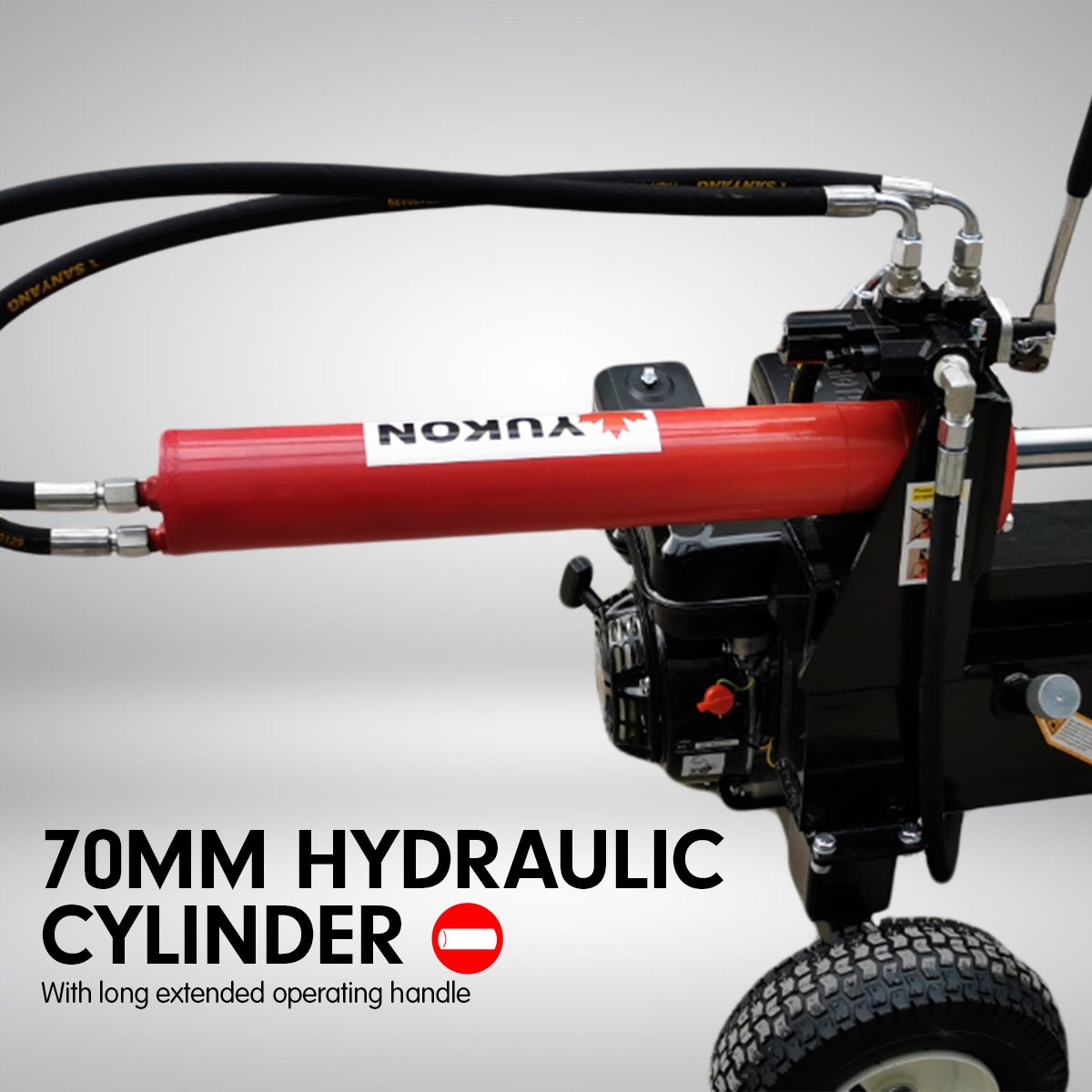 Yukon 18 Ton Petrol Log Splitter Hydraulic Wood Cutter
