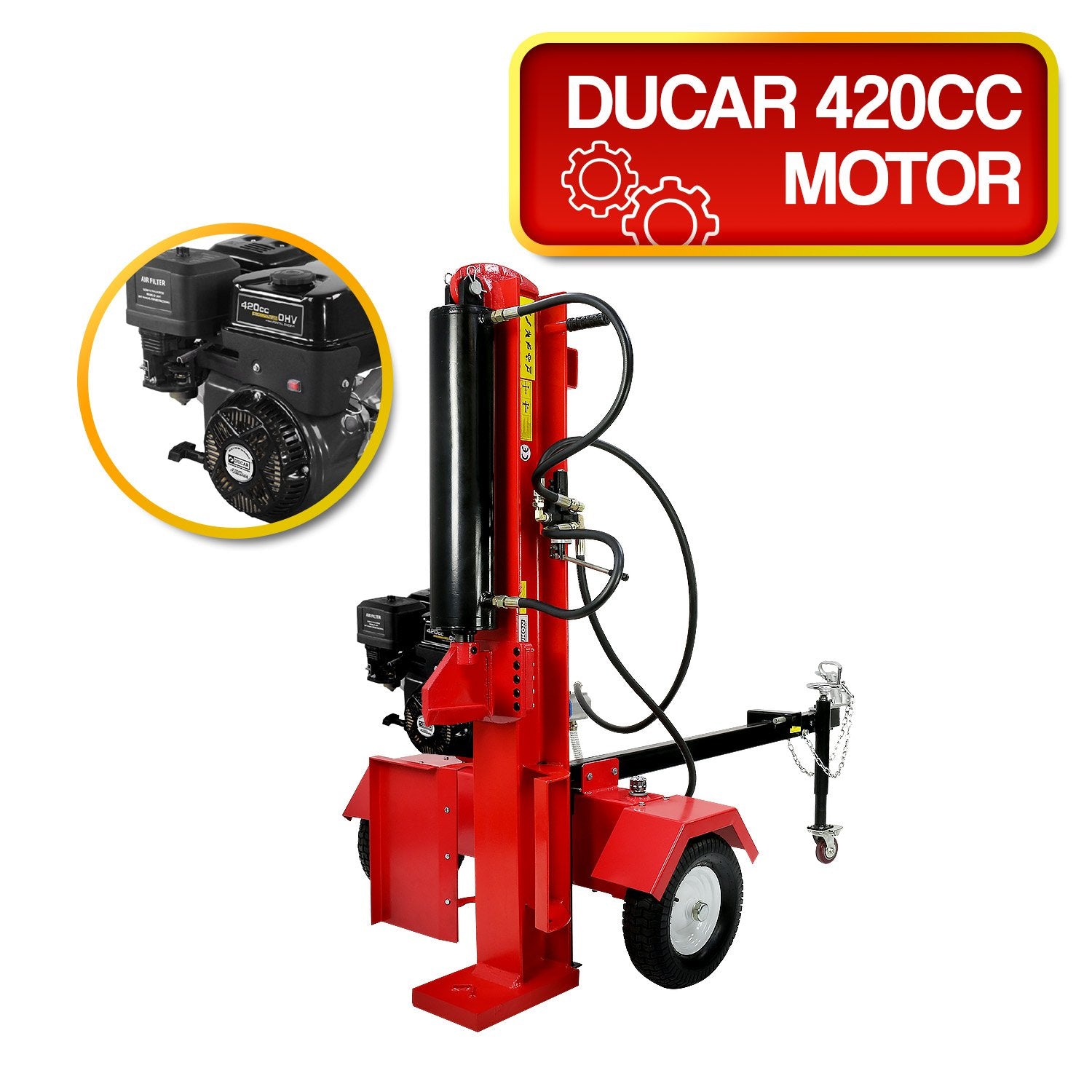 Yukon 60 Ton Hydraulic Log Splitter 420cc Petrol Engine