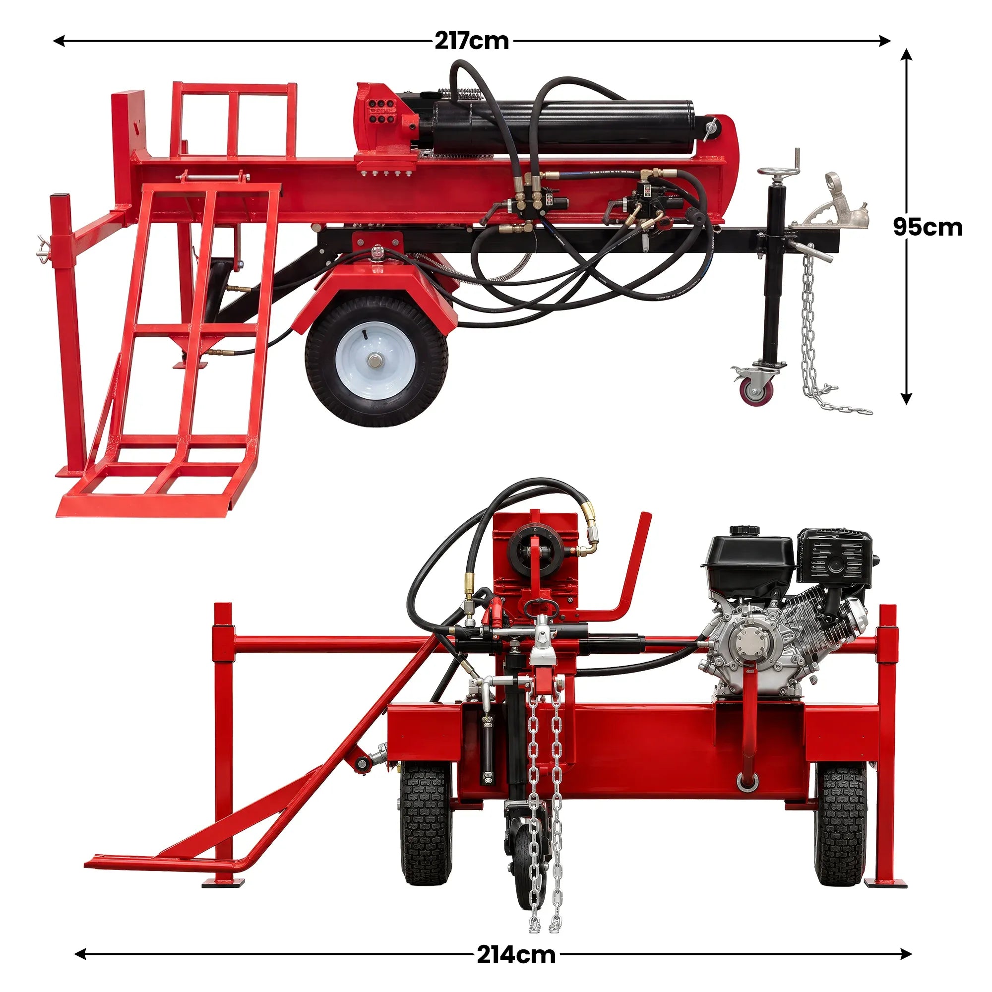 Yukon 60 Tonne Petrol Log Splitter with Hydraulic Lift 420cc