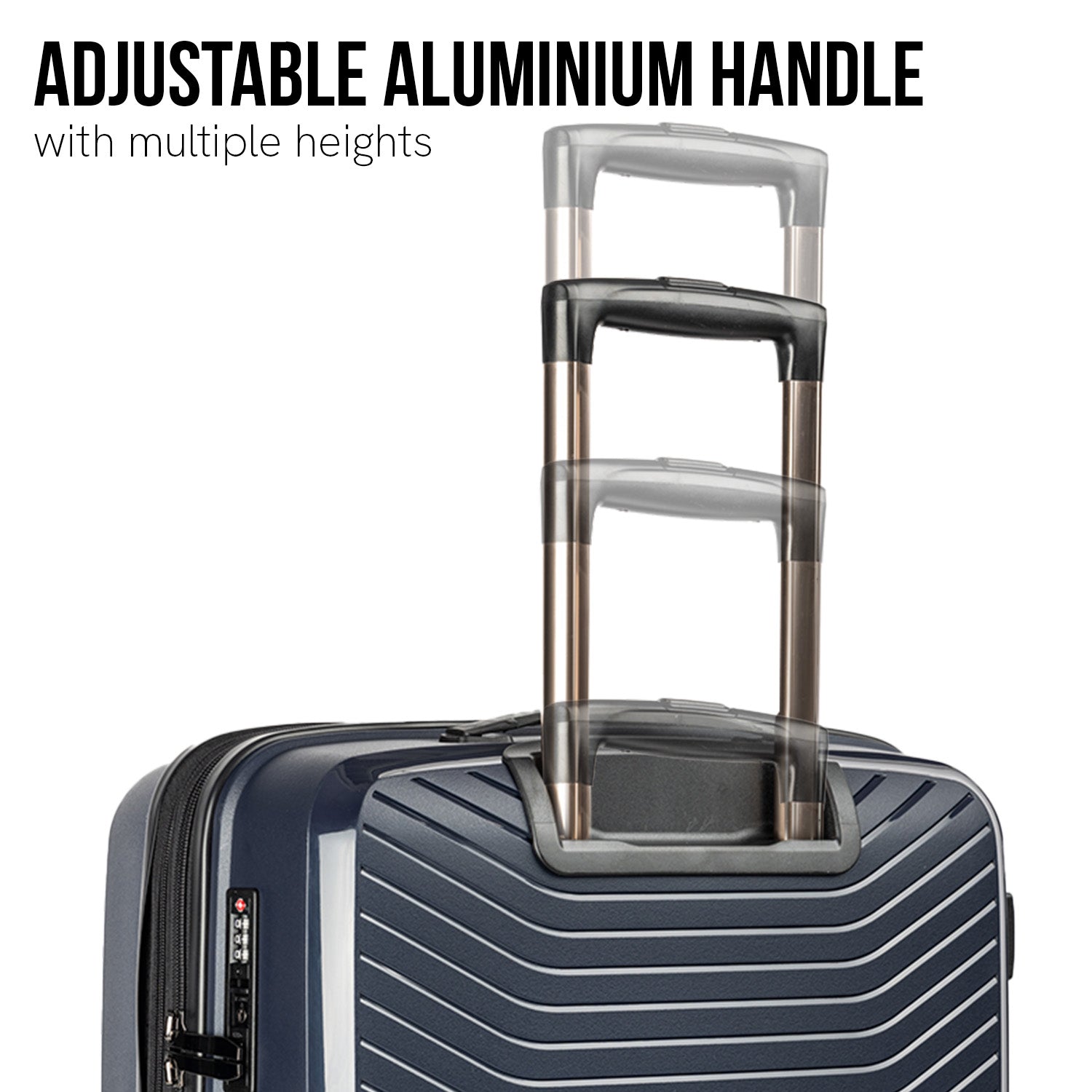 Lightweight 20in Hard Shell Suitcase, 360 Wheels, TSA Lock - Olympus