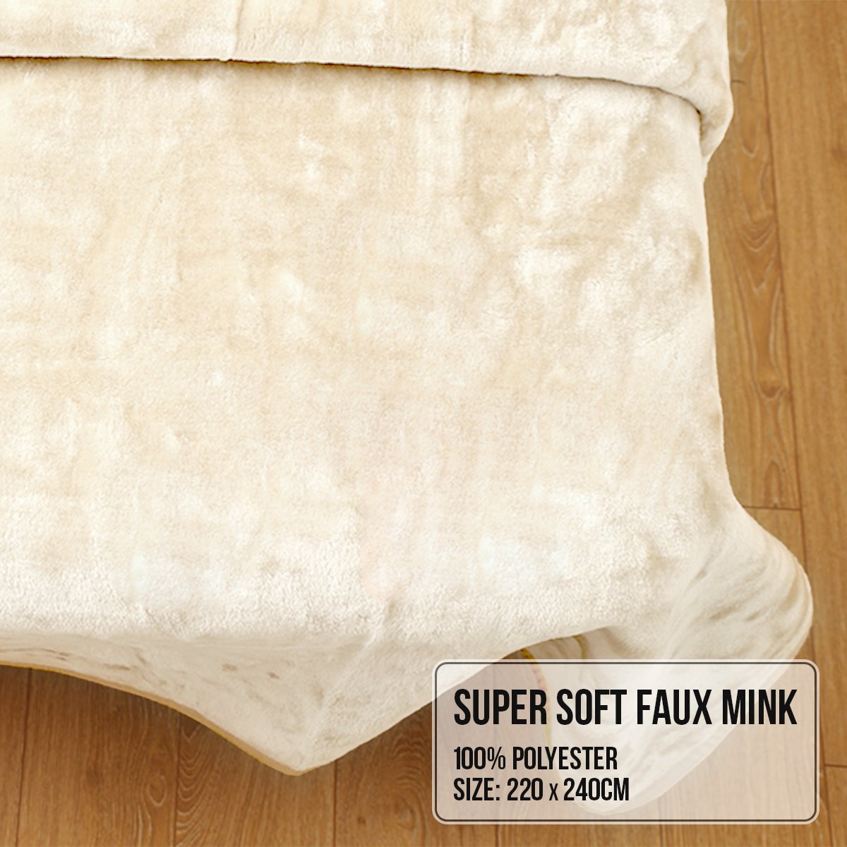 Ultra-Soft Double-Sided Faux Mink Blanket Queen 600GSM Laura Hill