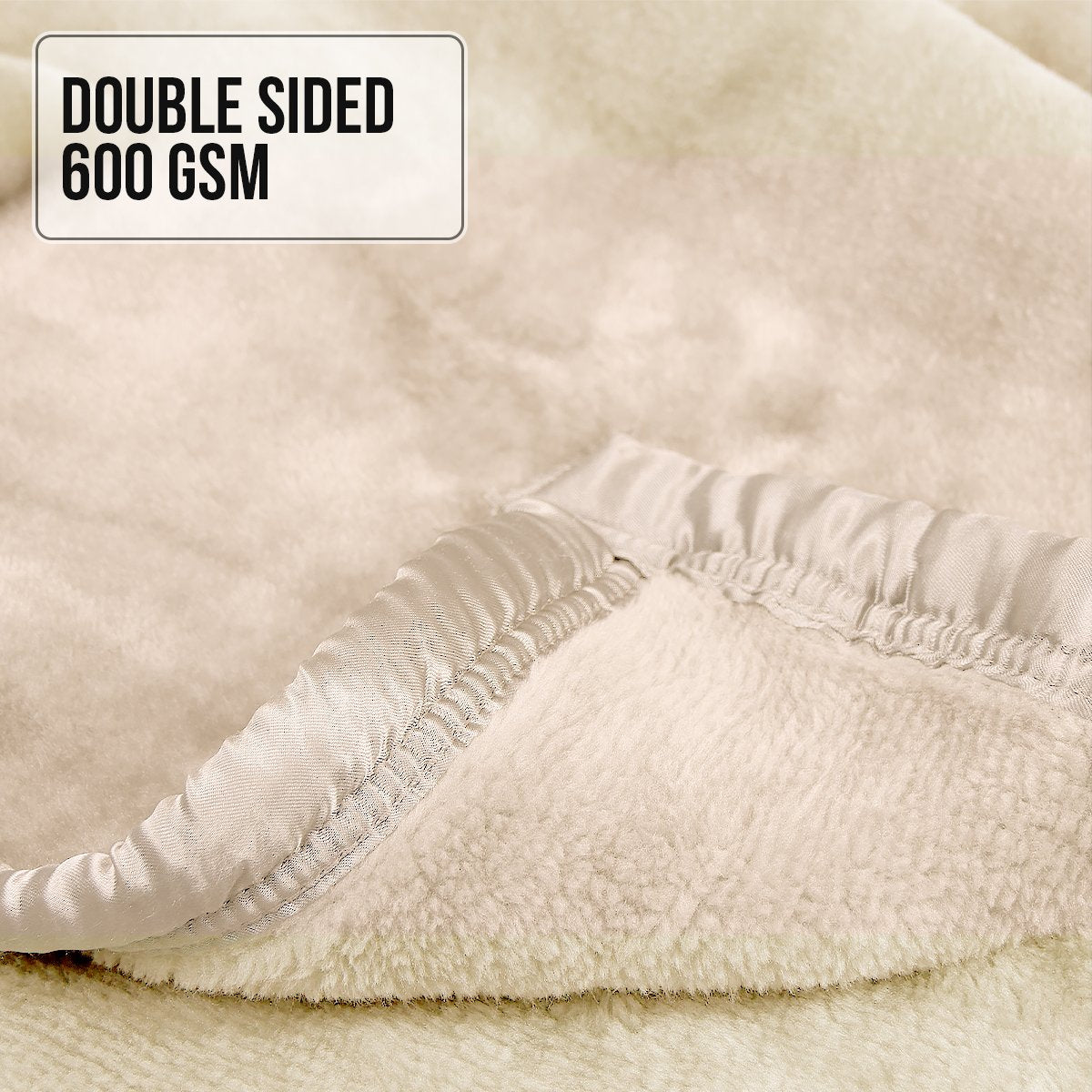 Ultra-Soft Double-Sided Faux Mink Blanket Queen 600GSM Laura Hill