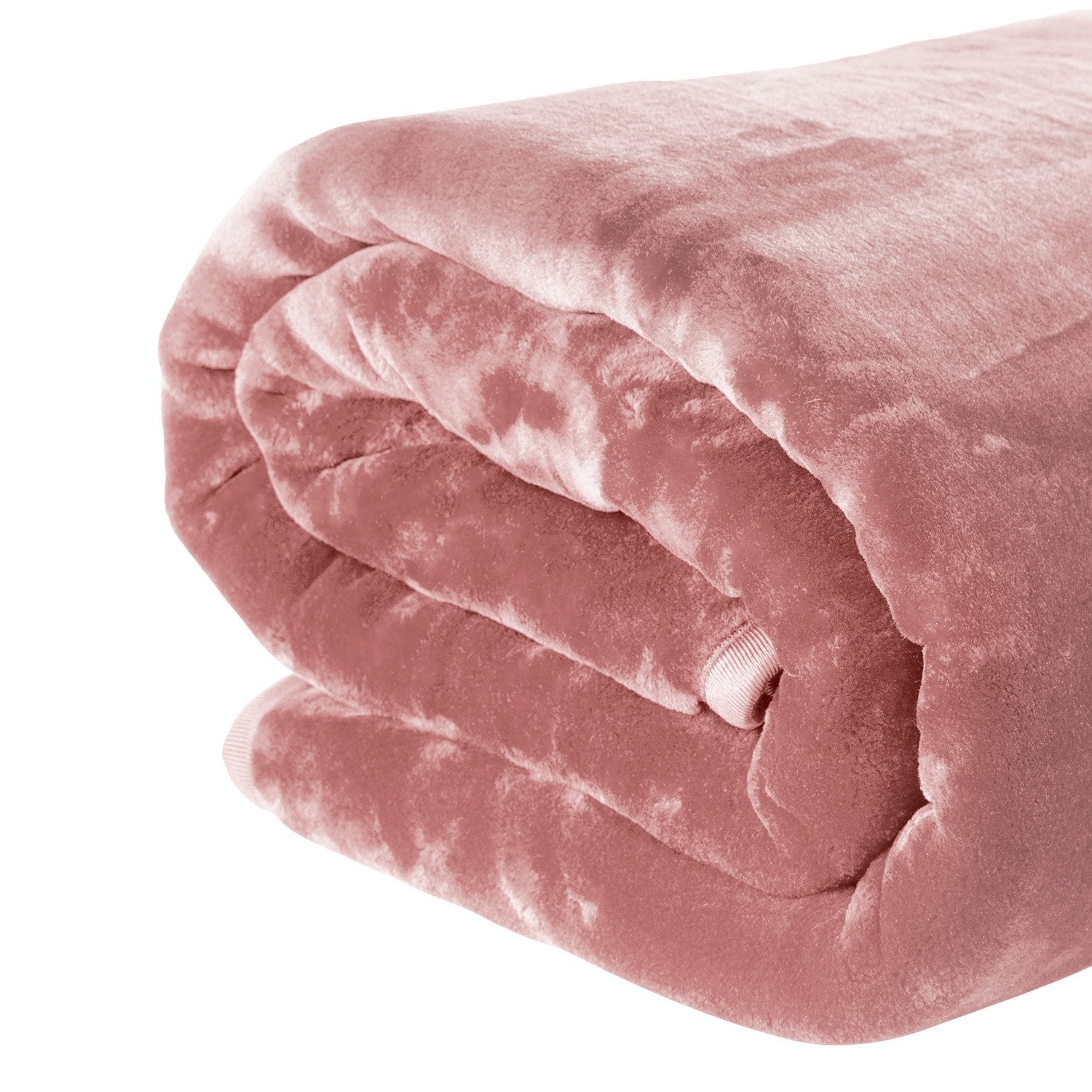 Laura Hill Queen Faux Mink Blanket Double-Sided Soft Plush Pink