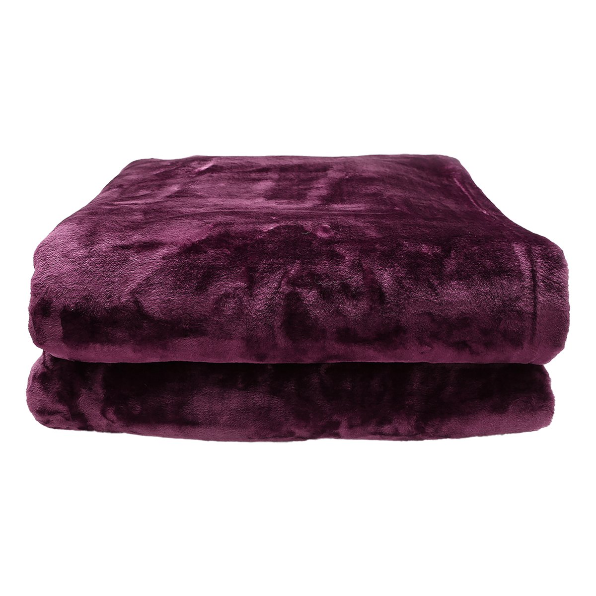 Double-Sided Faux Mink Purple Queen Blanket 600GSM Laura Hill