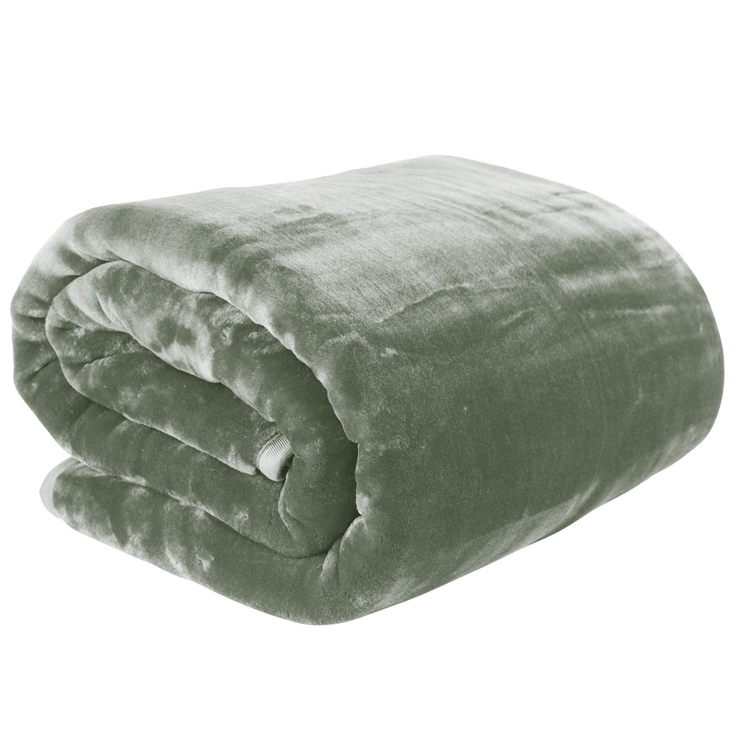 Laura Hill Queen Blanket 600-GSM Double-Sided Faux Mink Sage