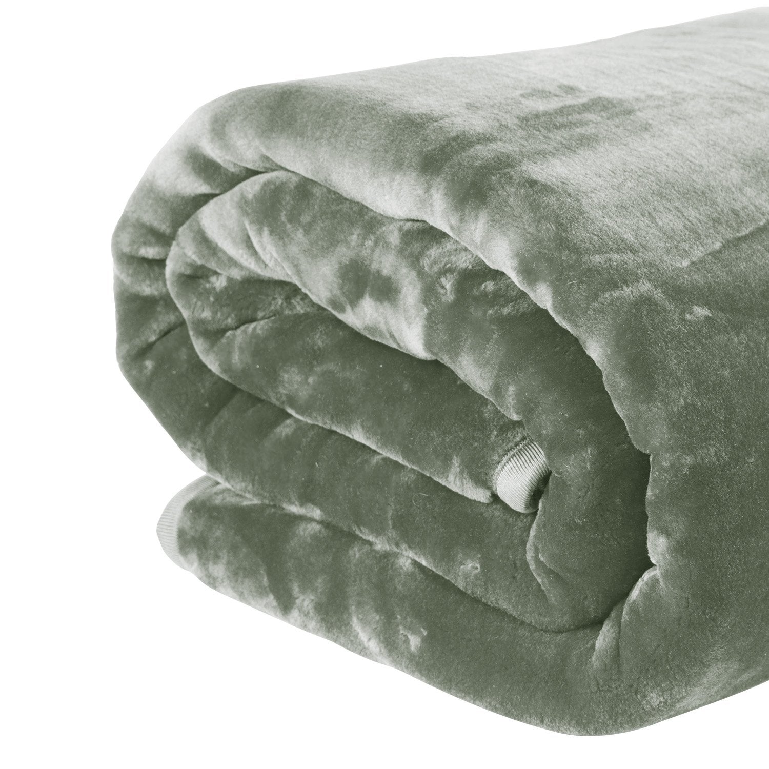 Laura Hill Queen Blanket 600-GSM Double-Sided Faux Mink Sage