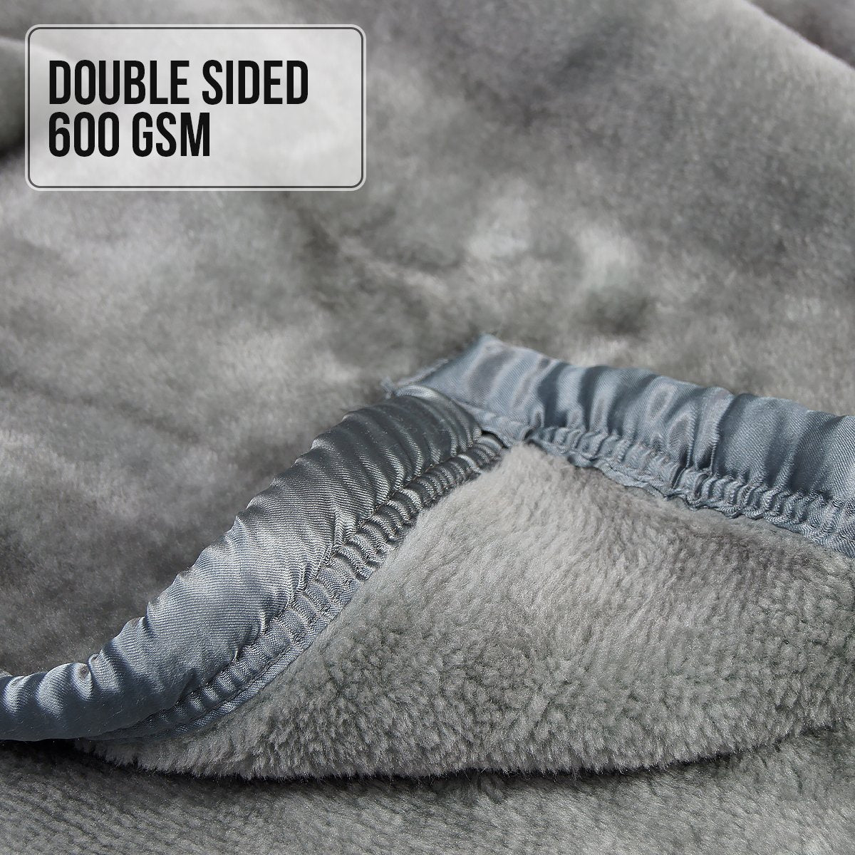 Double-Sided Faux Mink Blanket Queen 220x240cm Laura Hill