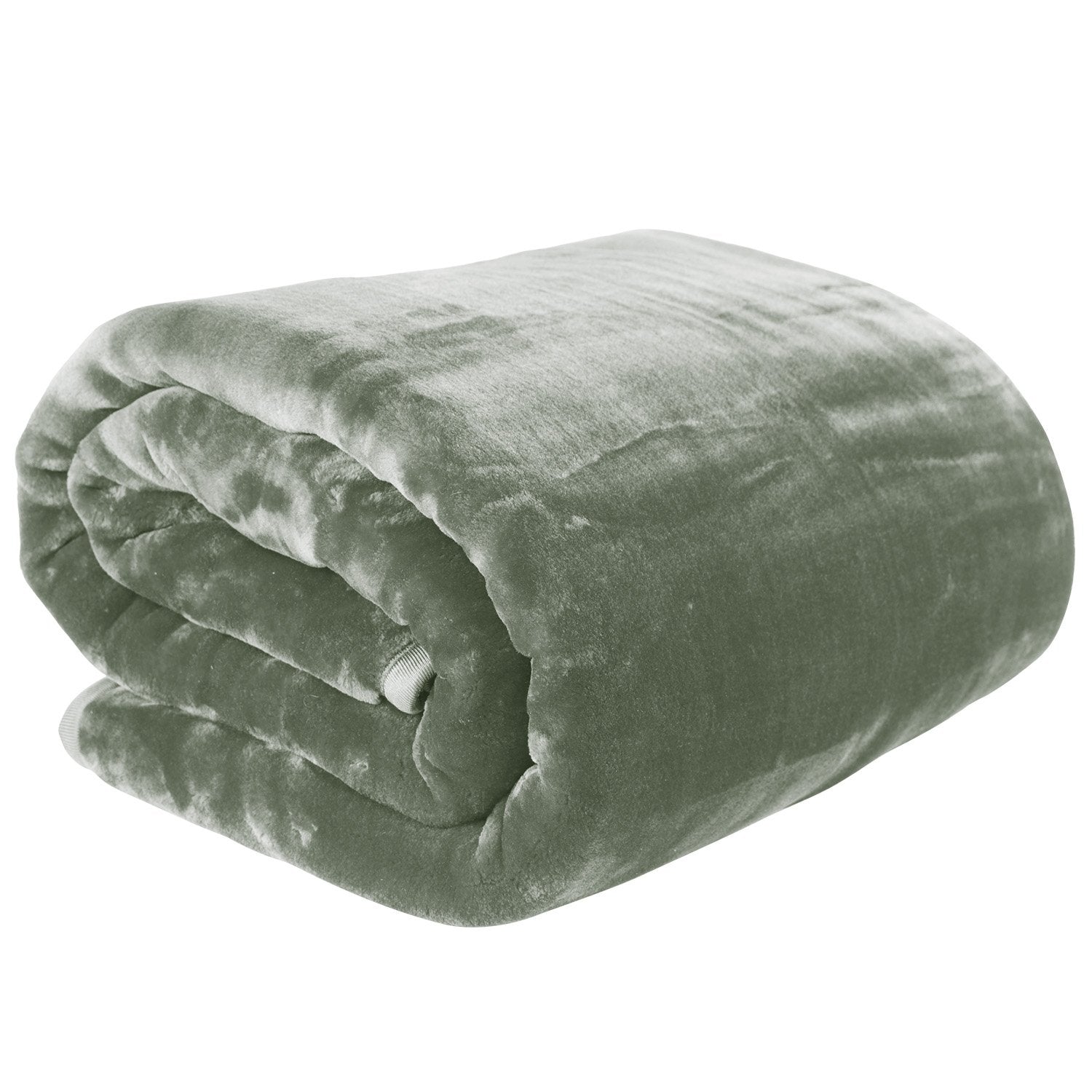 Laura Hill Queen Mink Blanket 800GSM Double-Sided Plush Sage