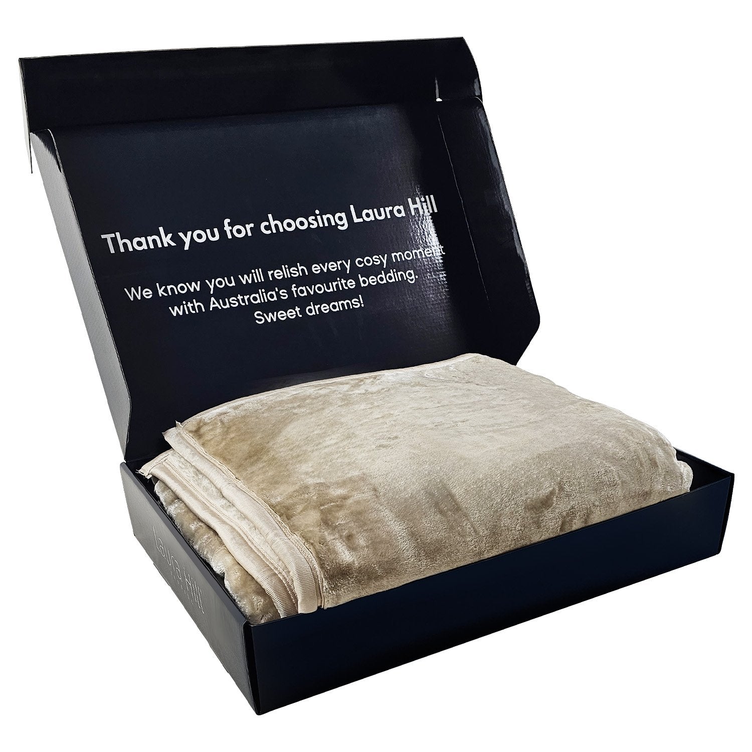 Laura Hill Queen Mink Blanket 800GSM Double-Sided Plush Sage