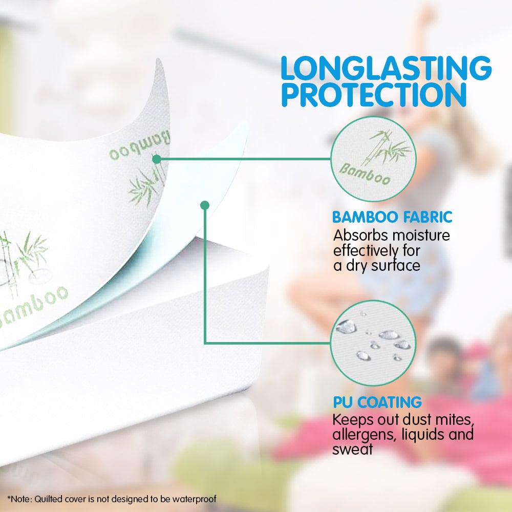 Waterproof Bamboo Mattress Protector, Double - Laura Hill