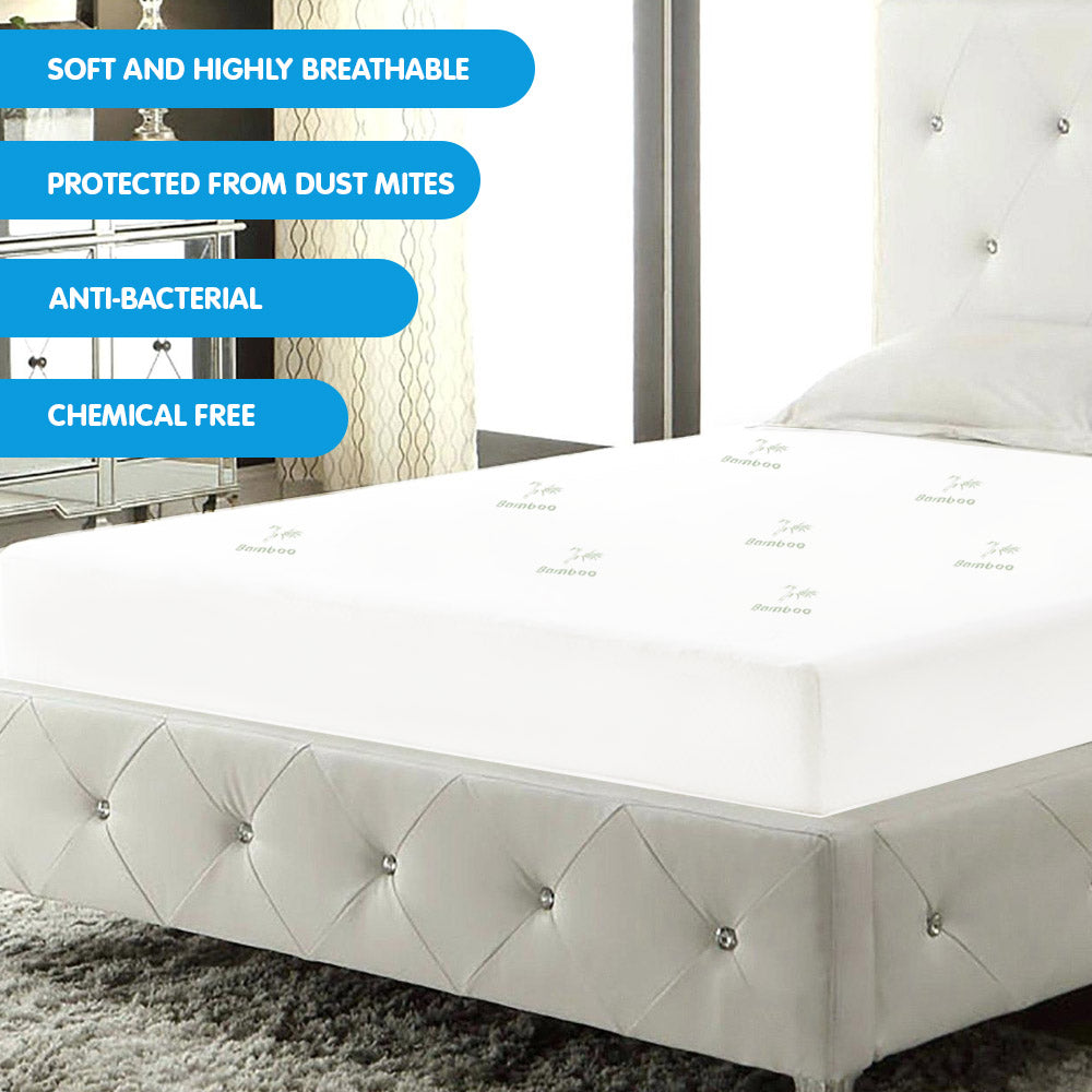 Waterproof Bamboo Mattress Protector, Double - Laura Hill