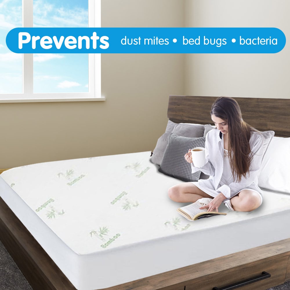 Waterproof Bamboo Mattress Protector, Double - Laura Hill