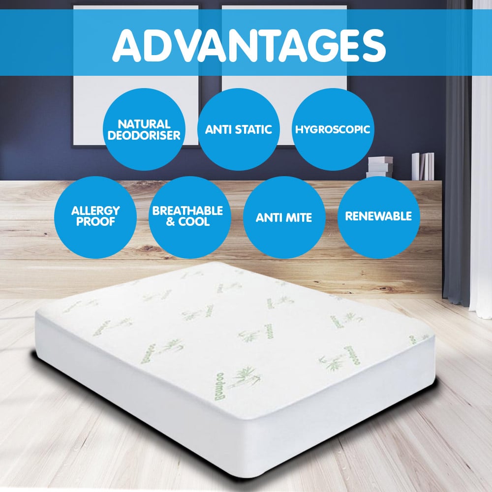 Waterproof Bamboo Mattress Protector, Double - Laura Hill