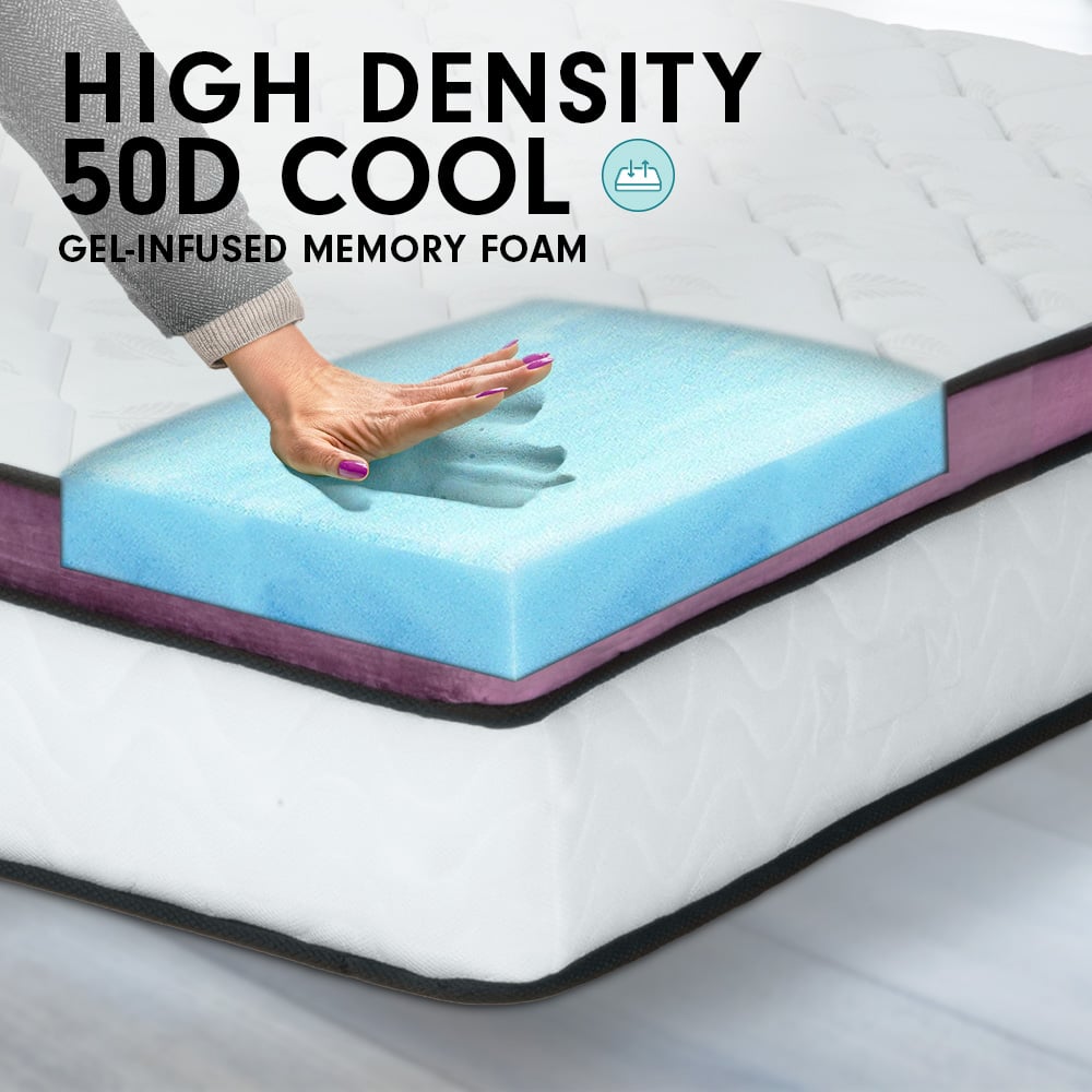 30cm Gel Memory Foam King Mattress 5 Zoned Pocket Spring Laura Hill